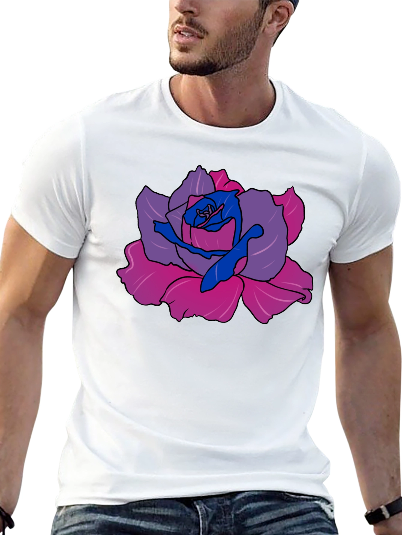 Rose Bi Pride Graphic Tee