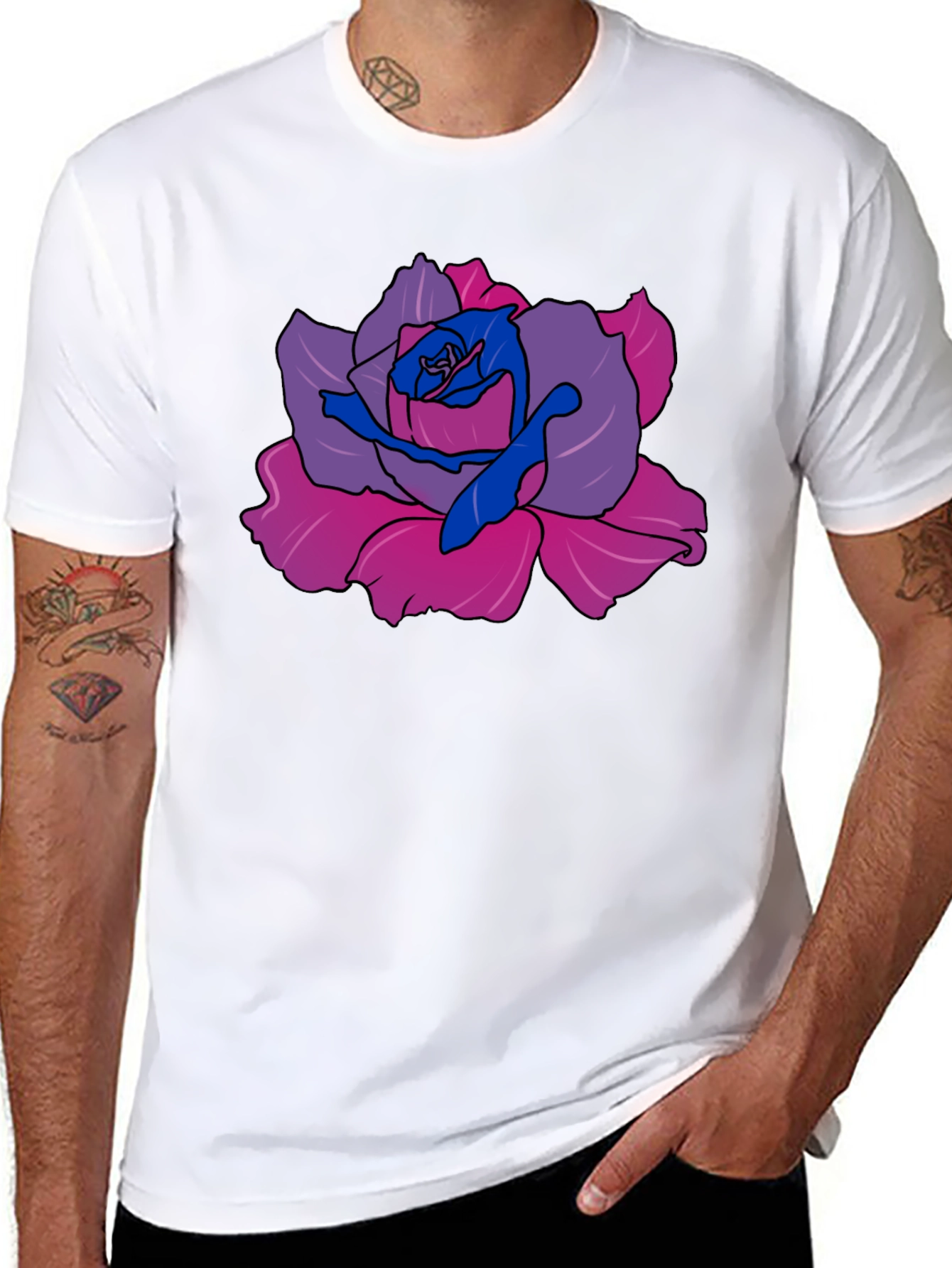 Rose Bi Pride Graphic Tee