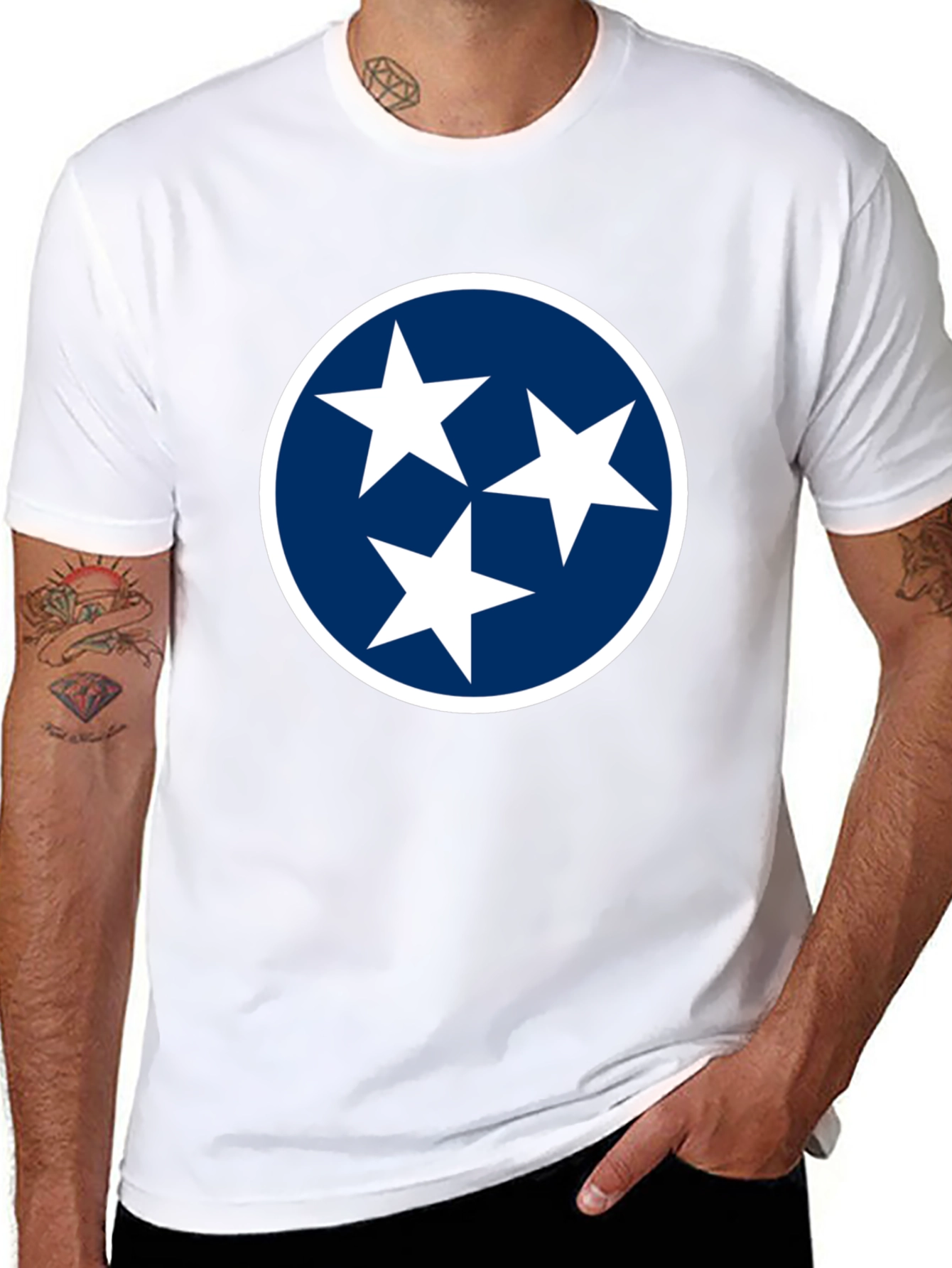 Tennessee Tri-Star Black T-Shirt