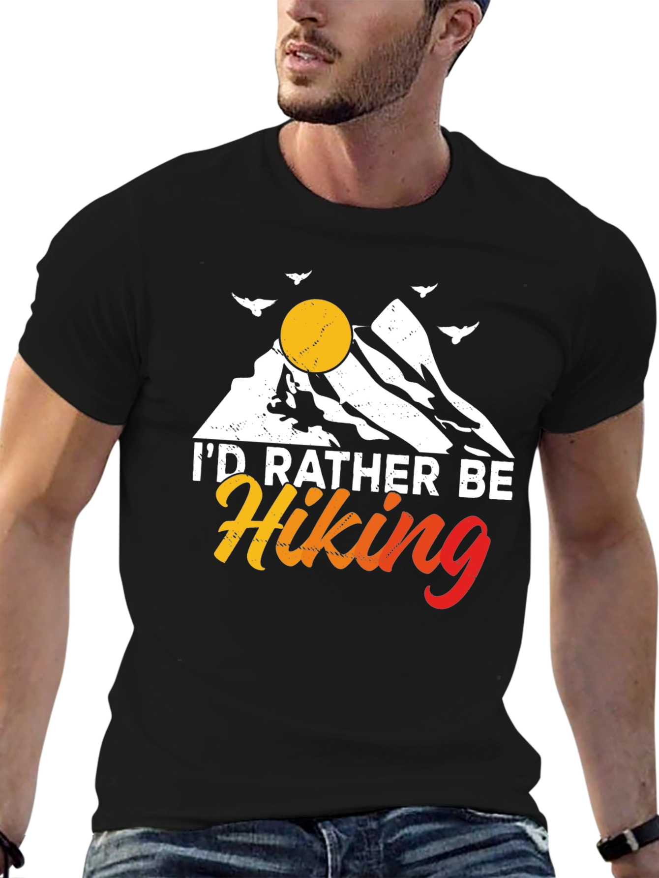 Id Rather Be Hiking Graphic T-Shirt