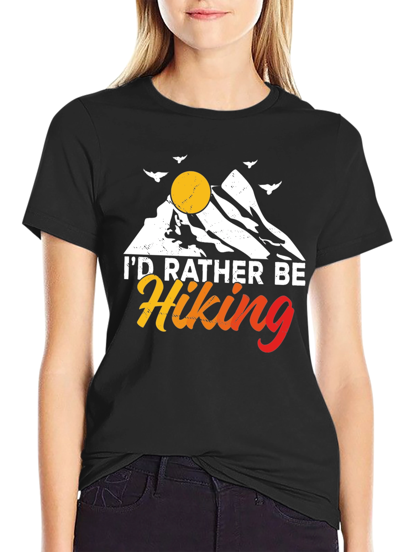 Id Rather Be Hiking Graphic T-Shirt