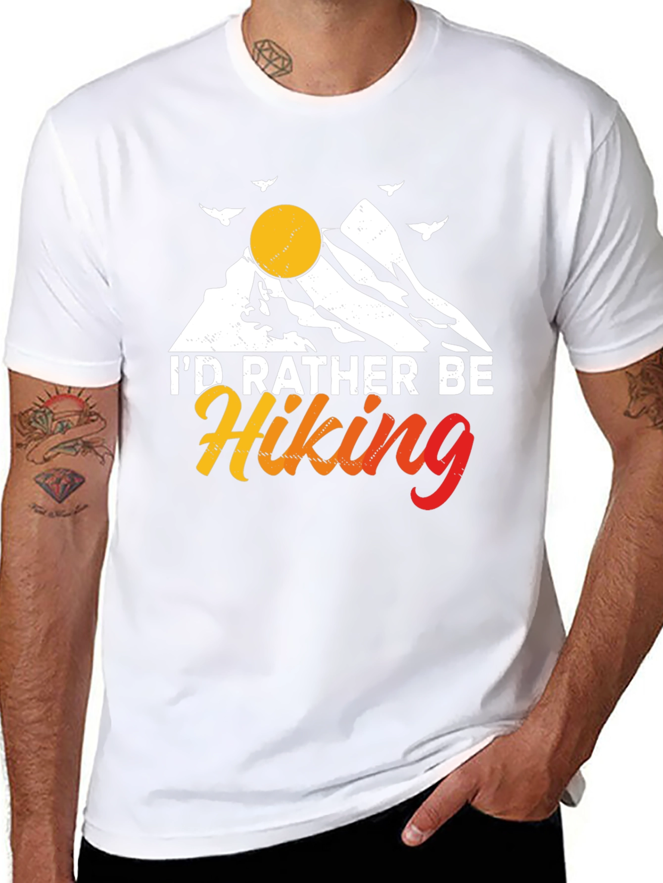 Id Rather Be Hiking Graphic T-Shirt