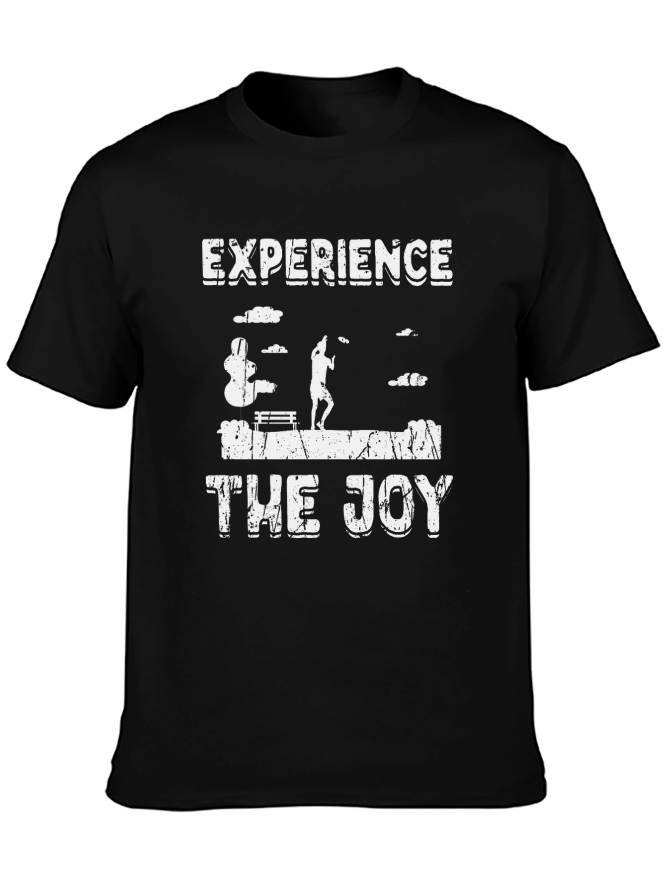 Experience The Joy Black Graphic Tee