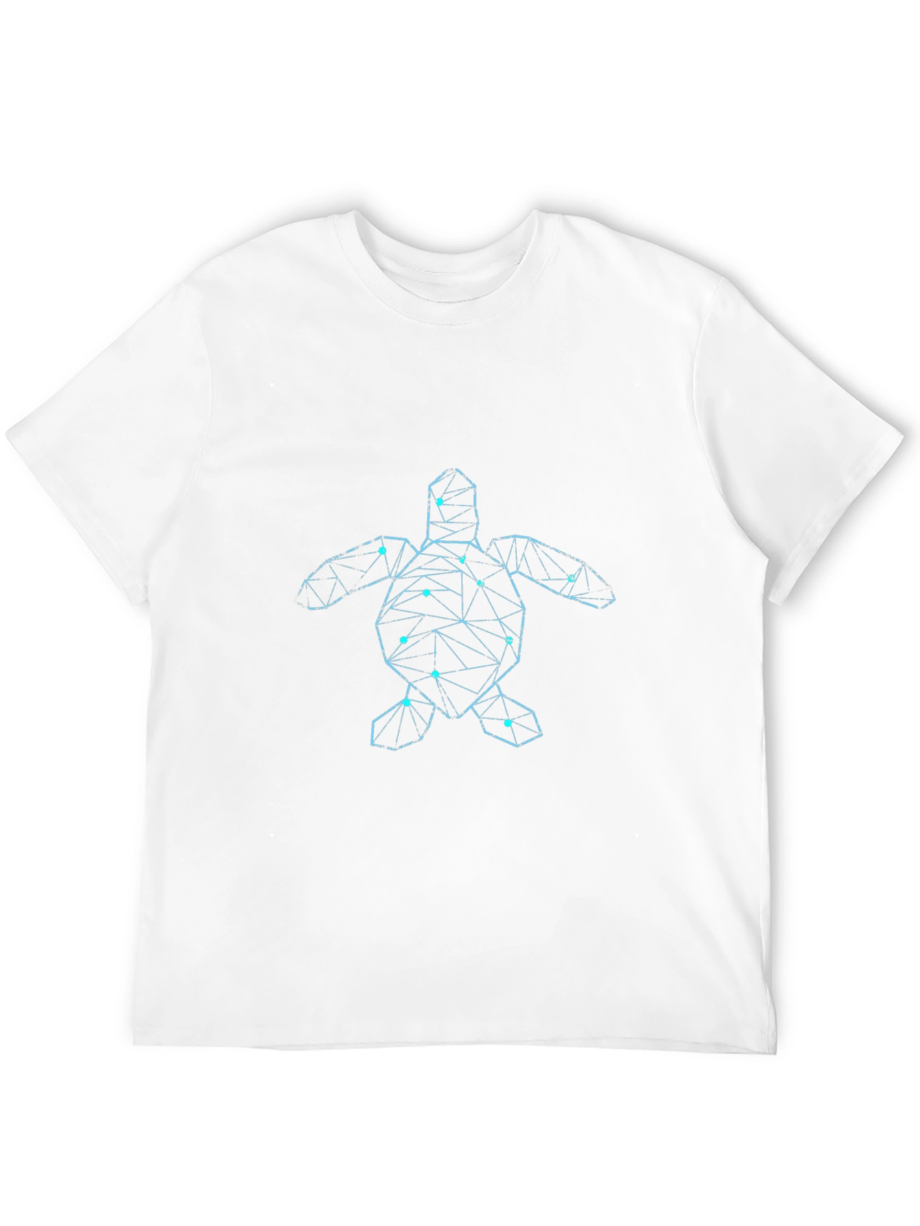 Geometric Sea Turtle Graphic Tee - Black