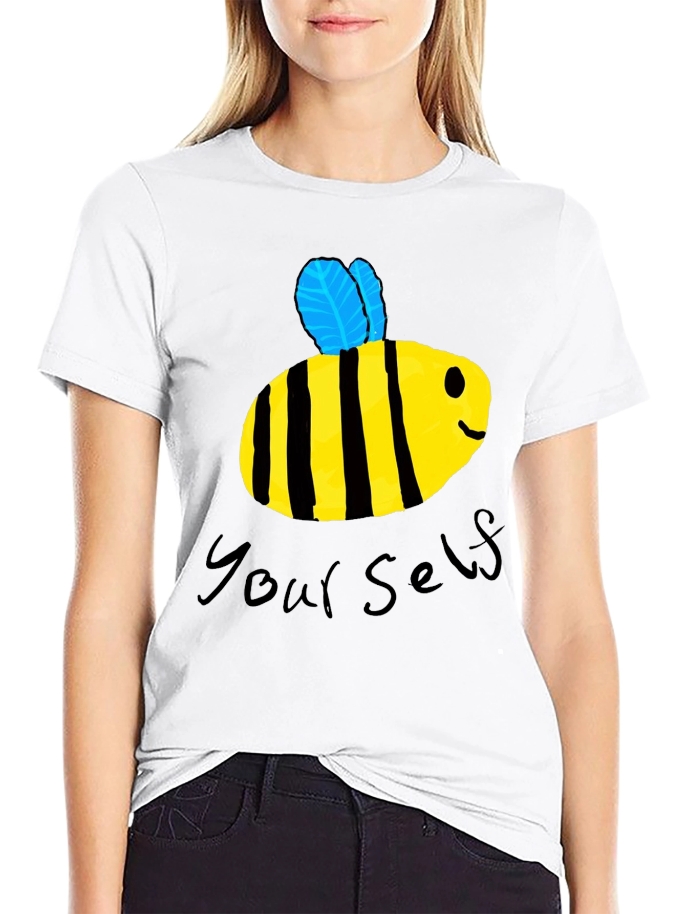 Bee Yourself Graphic T-Shirt - Black Cotton Tee