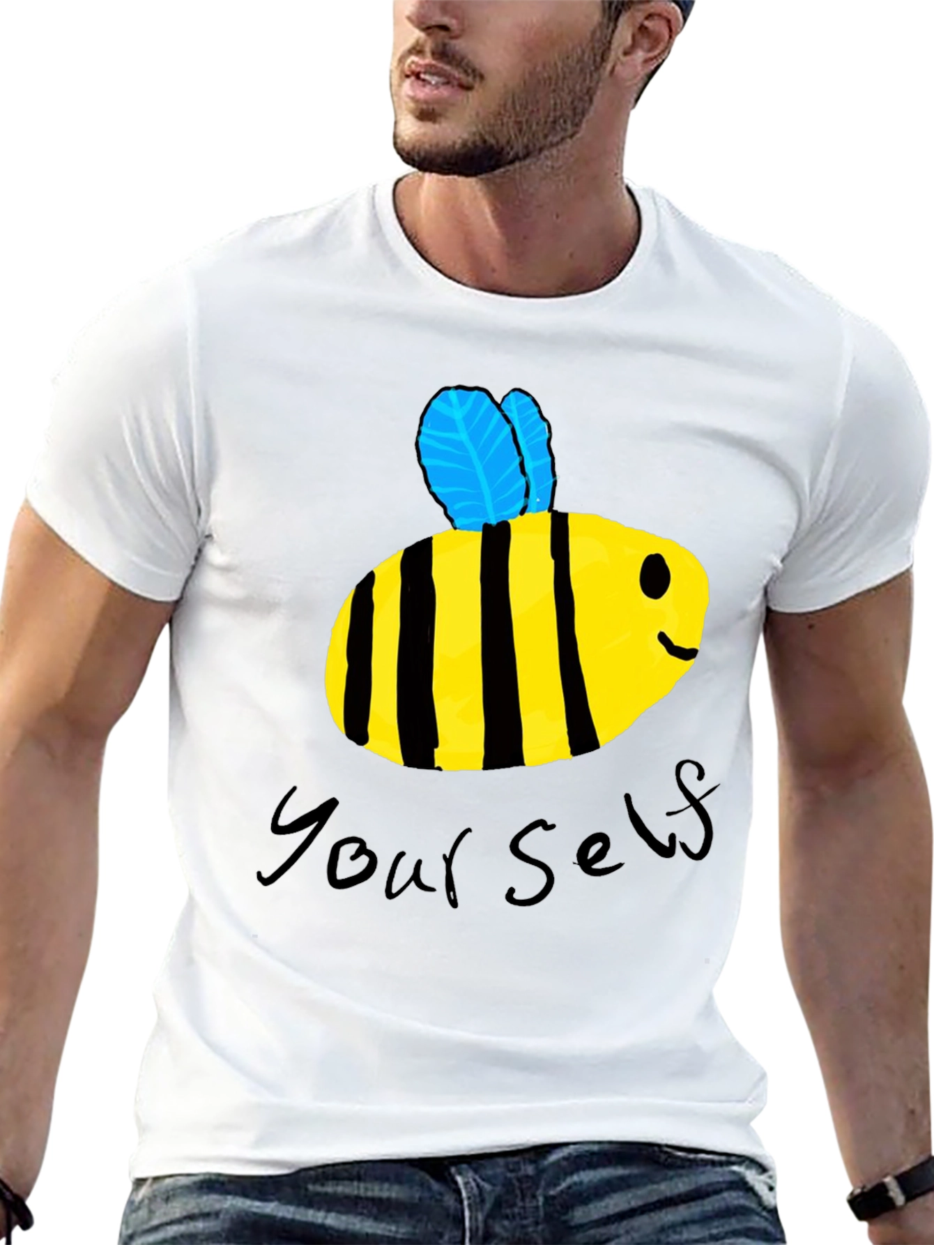 Bee Yourself Graphic T-Shirt - Black Cotton Tee