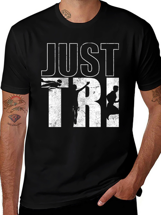 Just Tri It Black T-Shirt