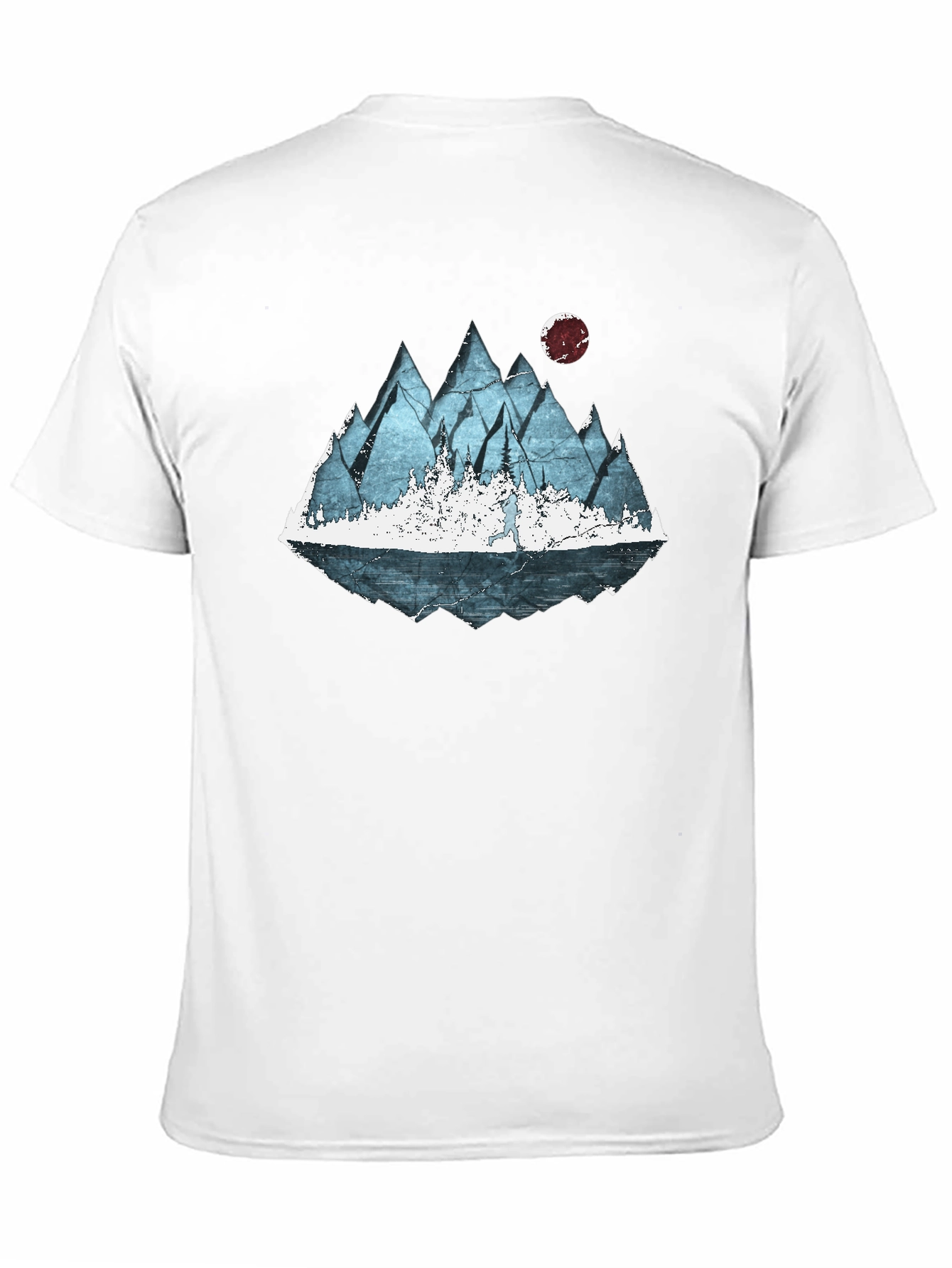 Mountain Landscape Graphic Tee - Black