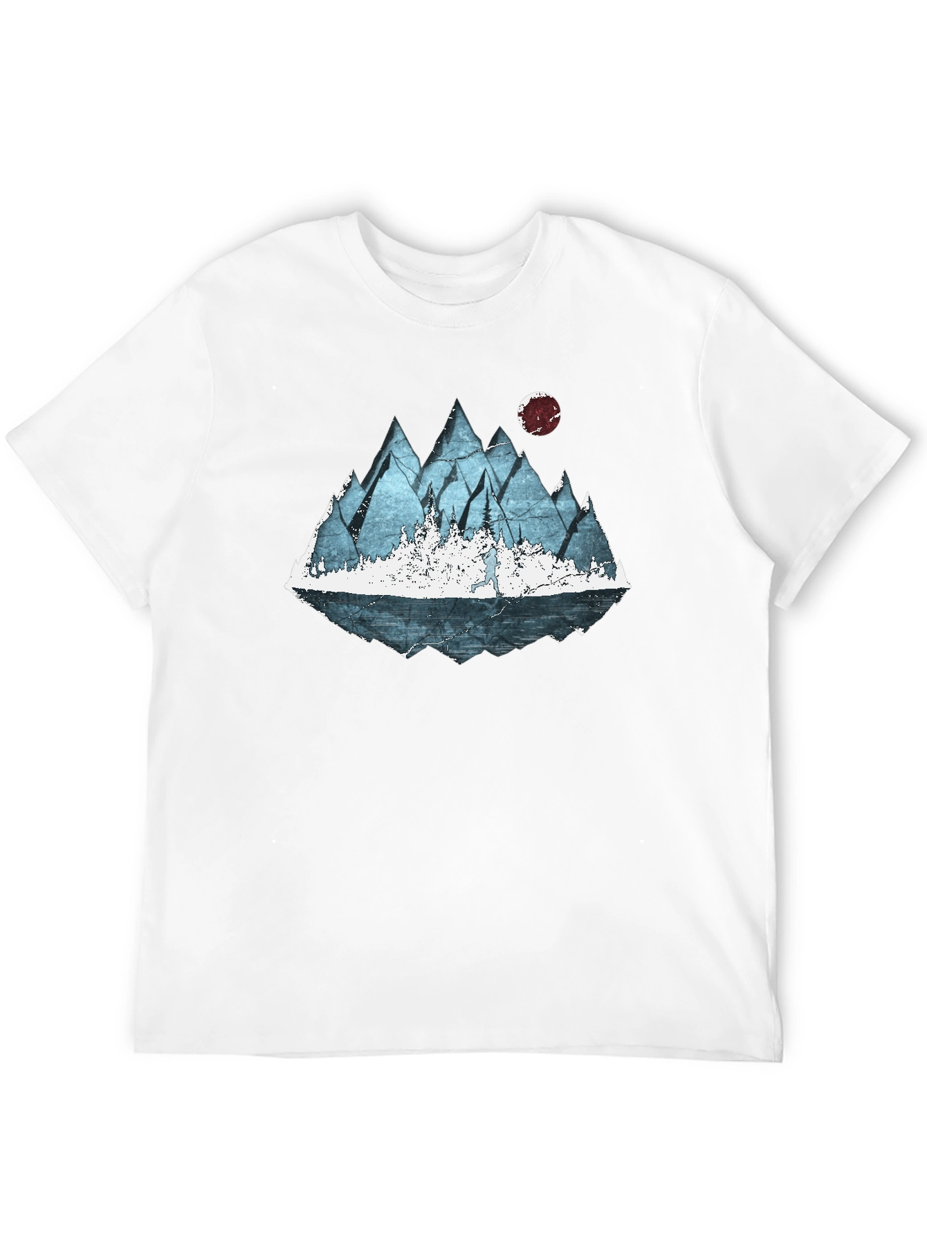 Mountain Landscape Graphic Tee - Black
