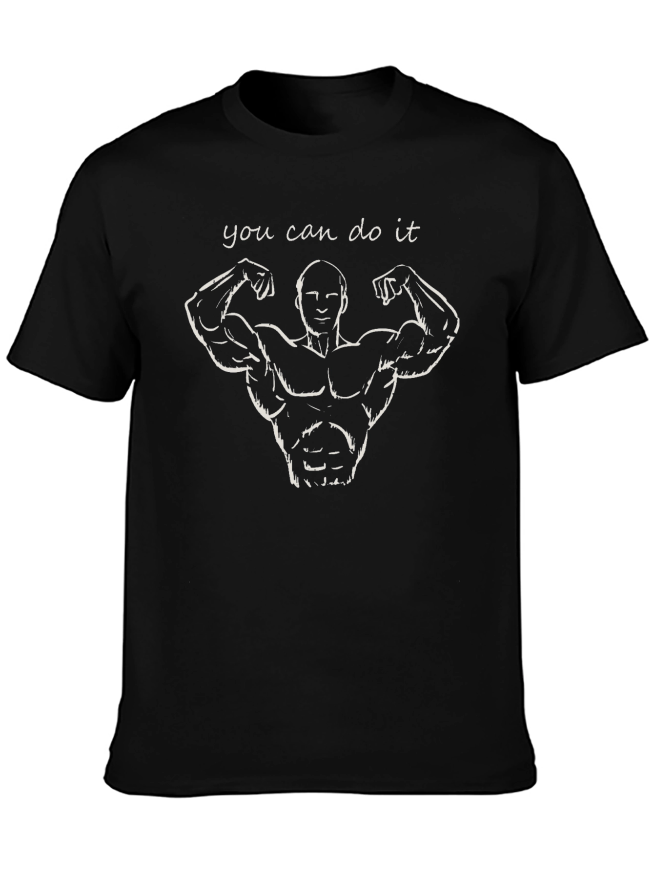 Motivating Gym T-Shirt: You Can Do It!