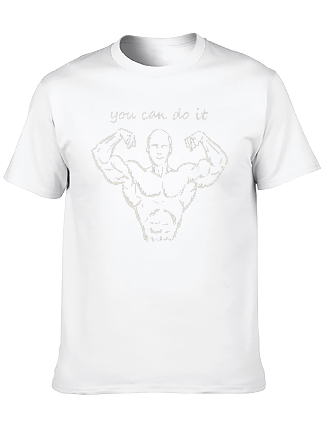 Motivating Gym T-Shirt: You Can Do It!