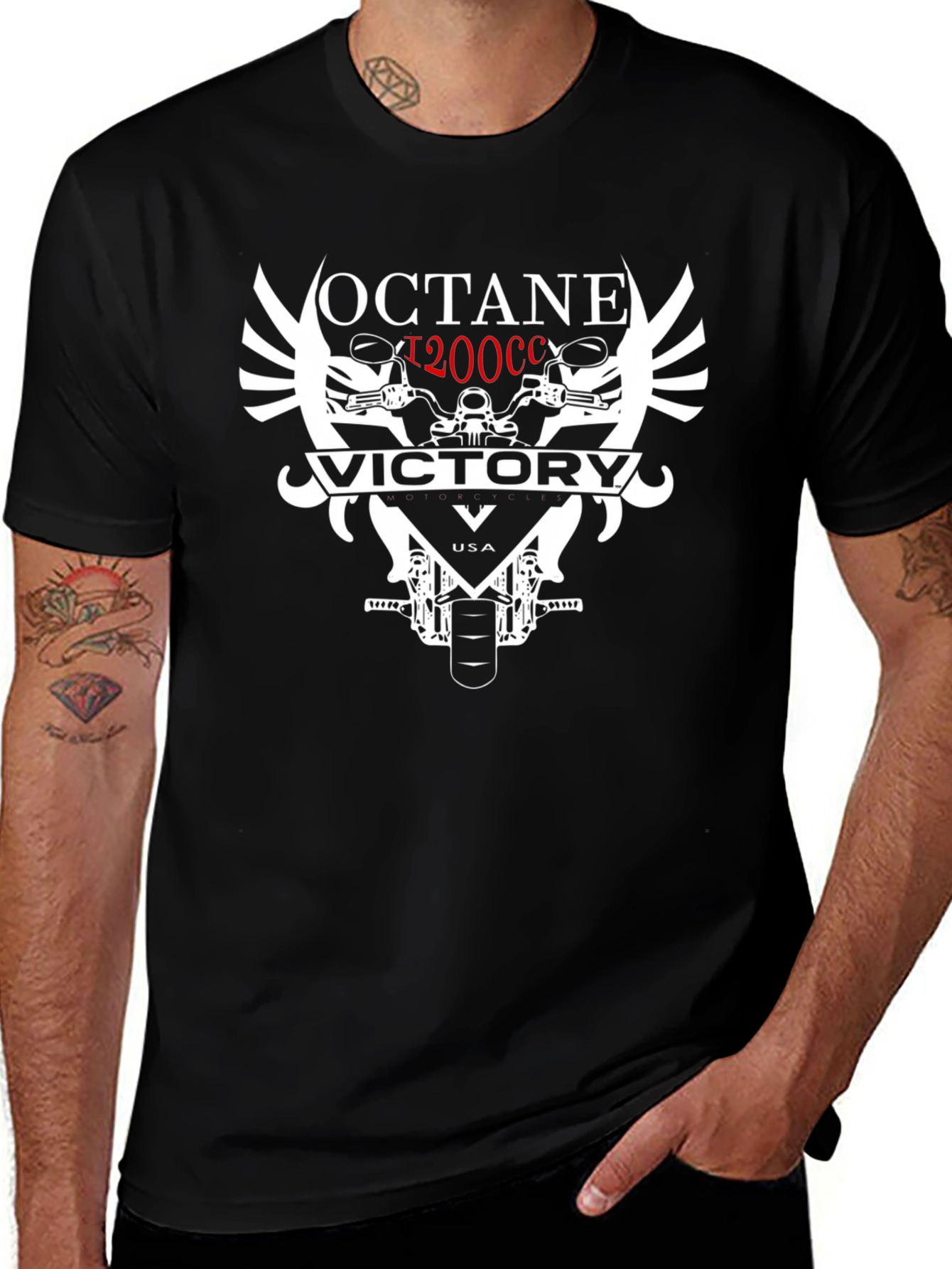 Octane Victory 1200CC Motorcycle Graphic T-Shirt