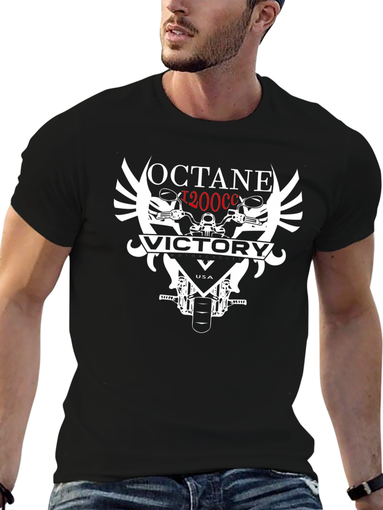 Octane Victory 1200CC Motorcycle Graphic T-Shirt