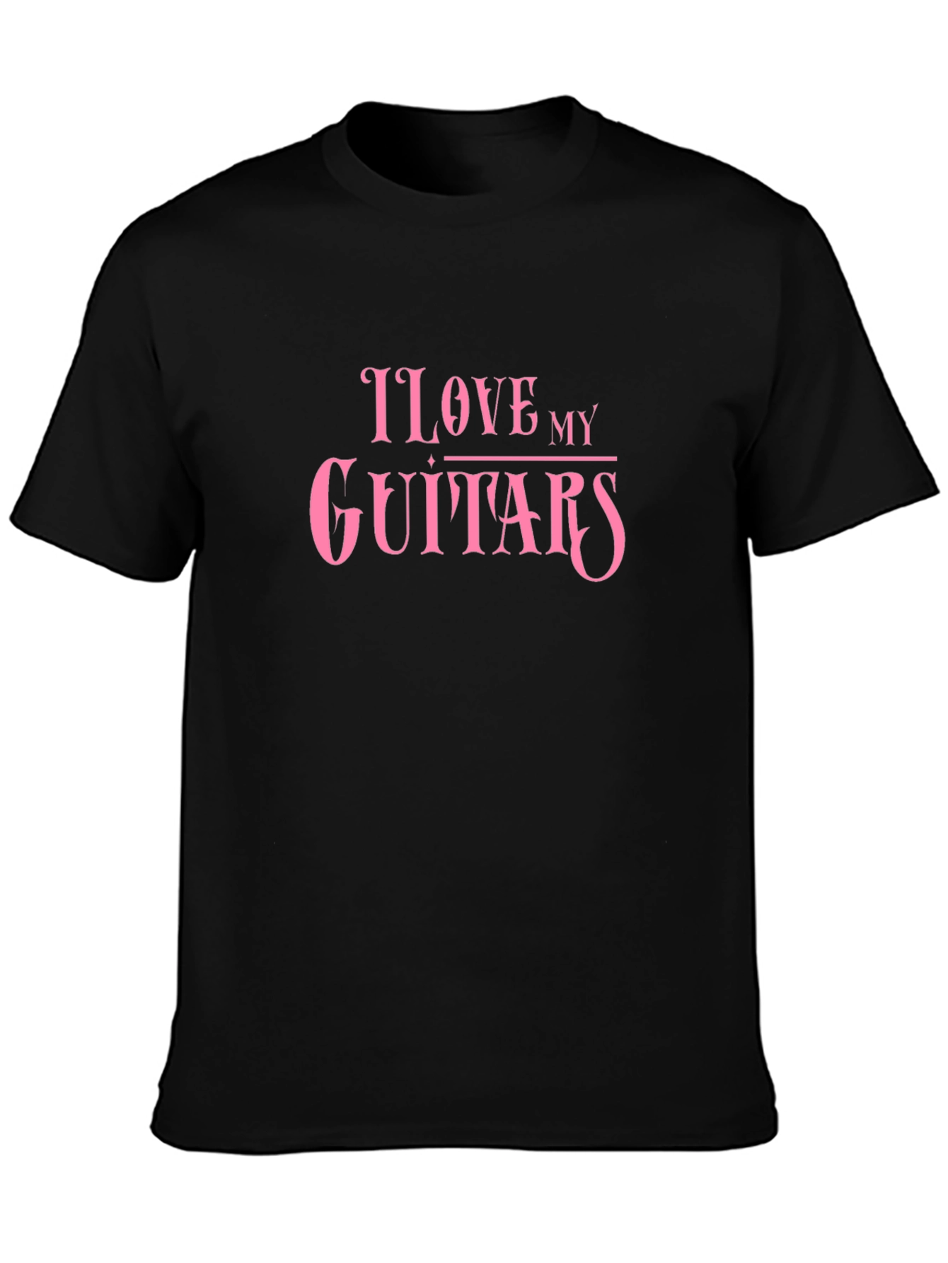 I Love My Guitars Black T-Shirt