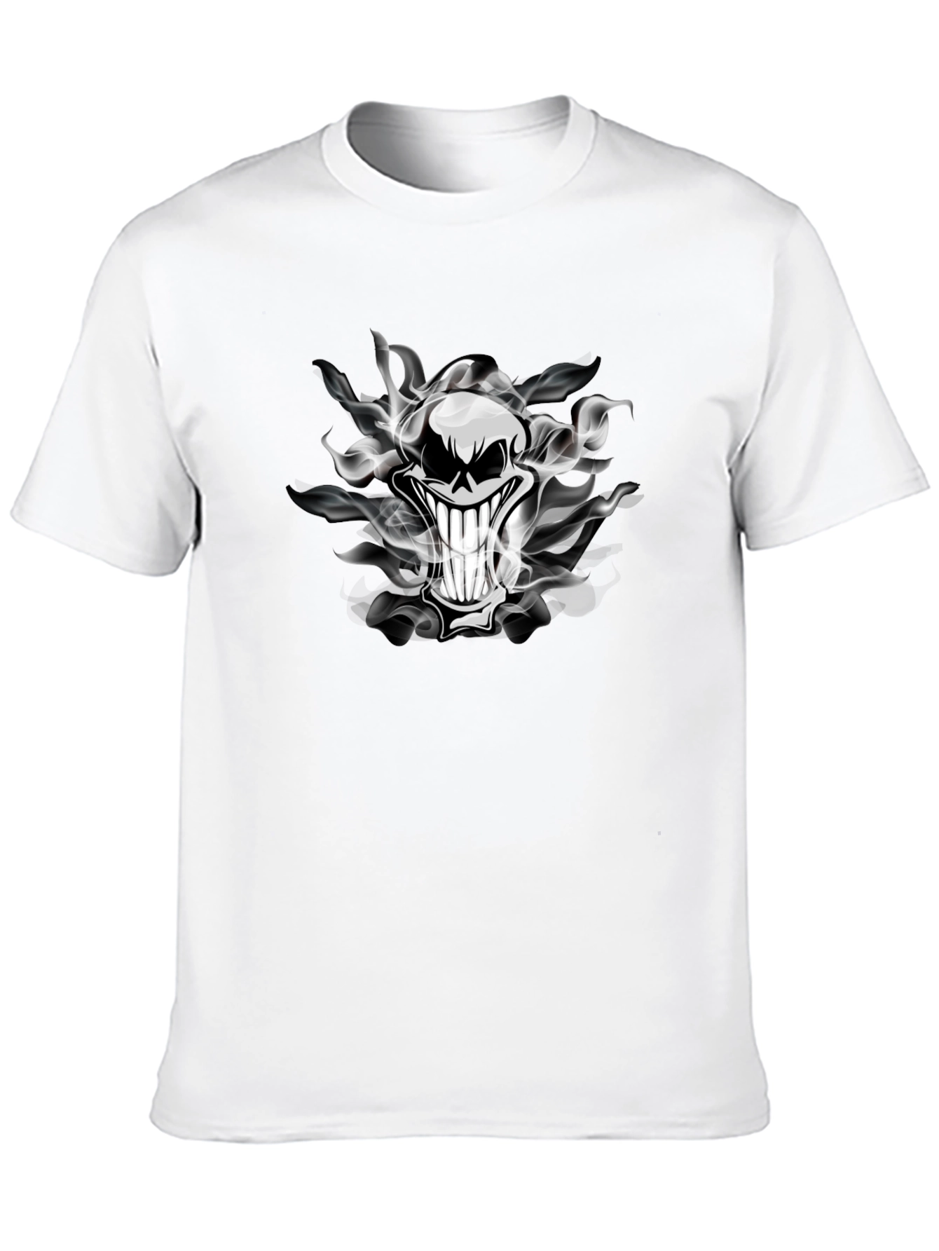 Smoked Skull Graphic Tee - Dark Humor T-Shirt
