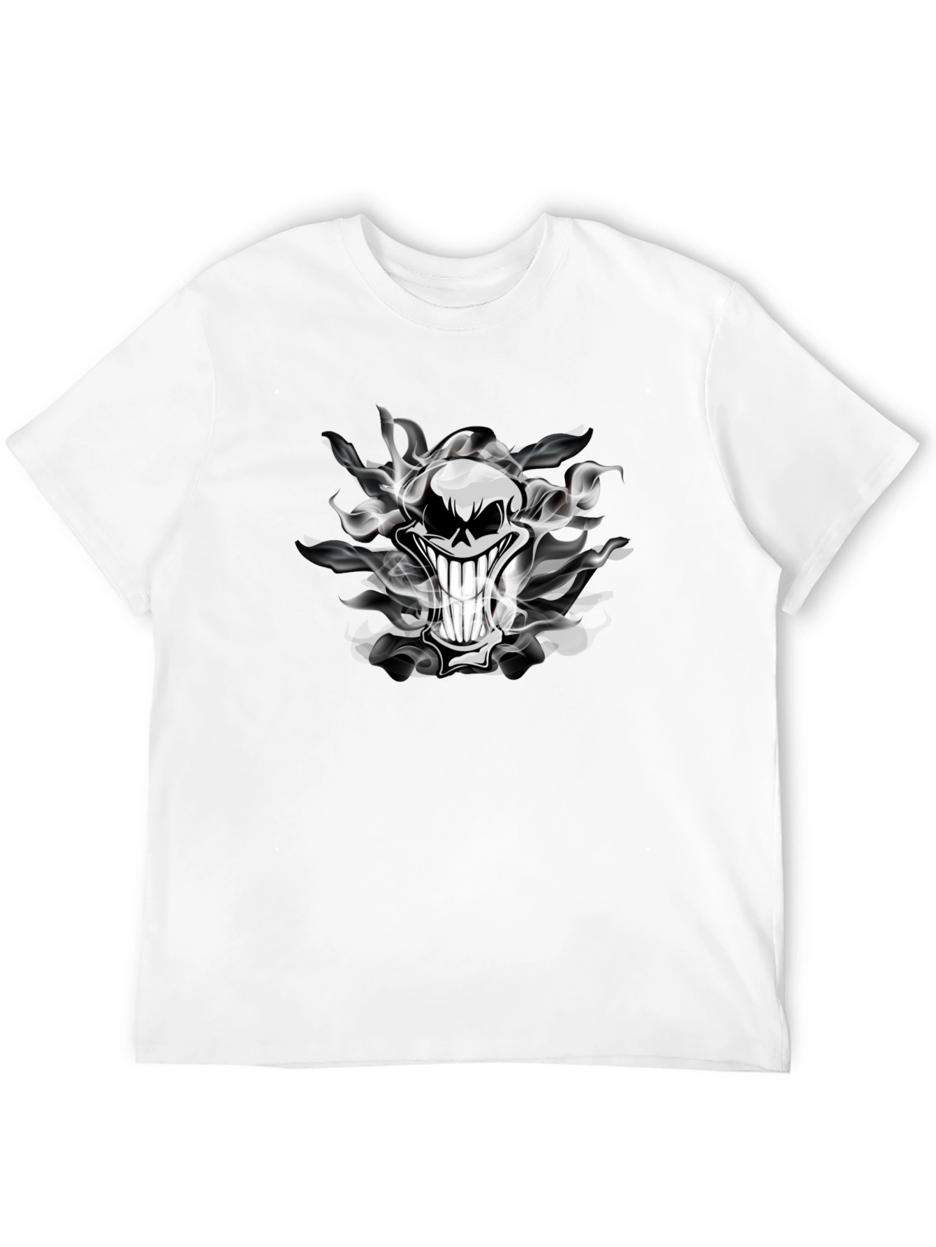 Smoked Skull Graphic Tee - Dark Humor T-Shirt