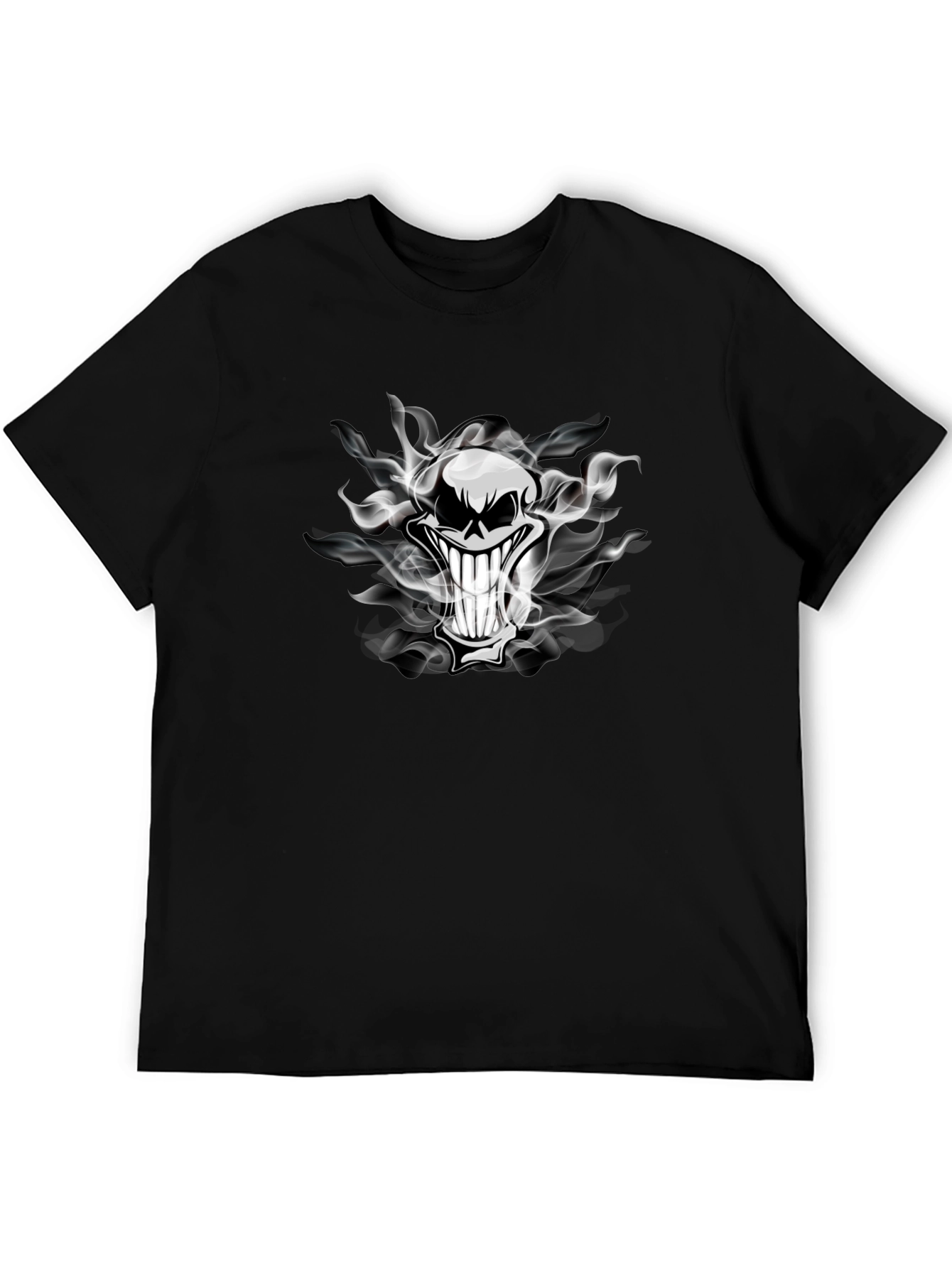 Smoked Skull Graphic Tee - Dark Humor T-Shirt
