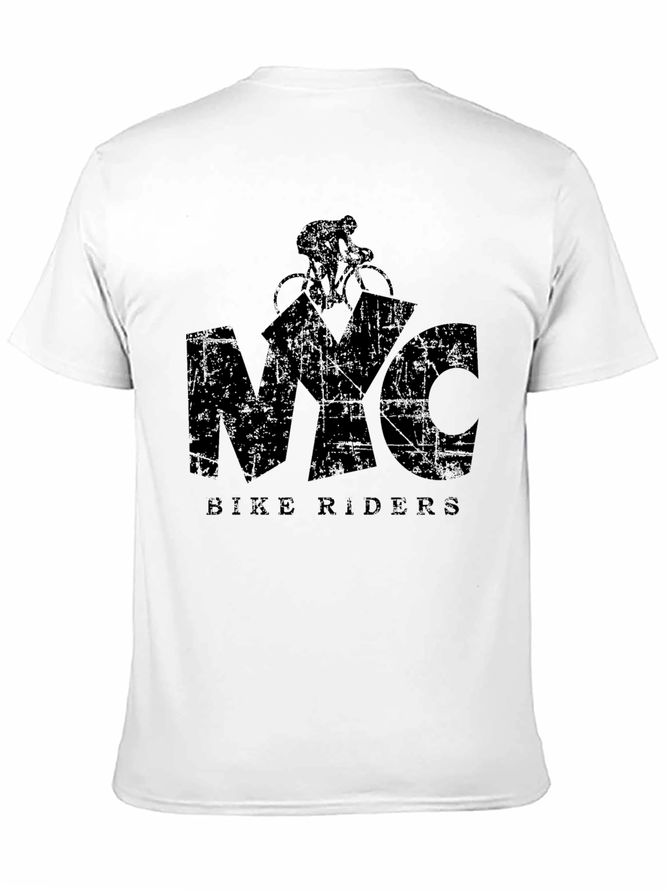 NYC Bike Riders Graphic T-Shirt - Black