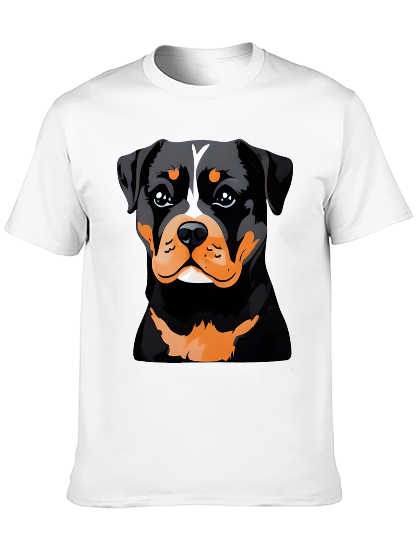 Rottweiler Dog Graphic Print Black T-Shirt