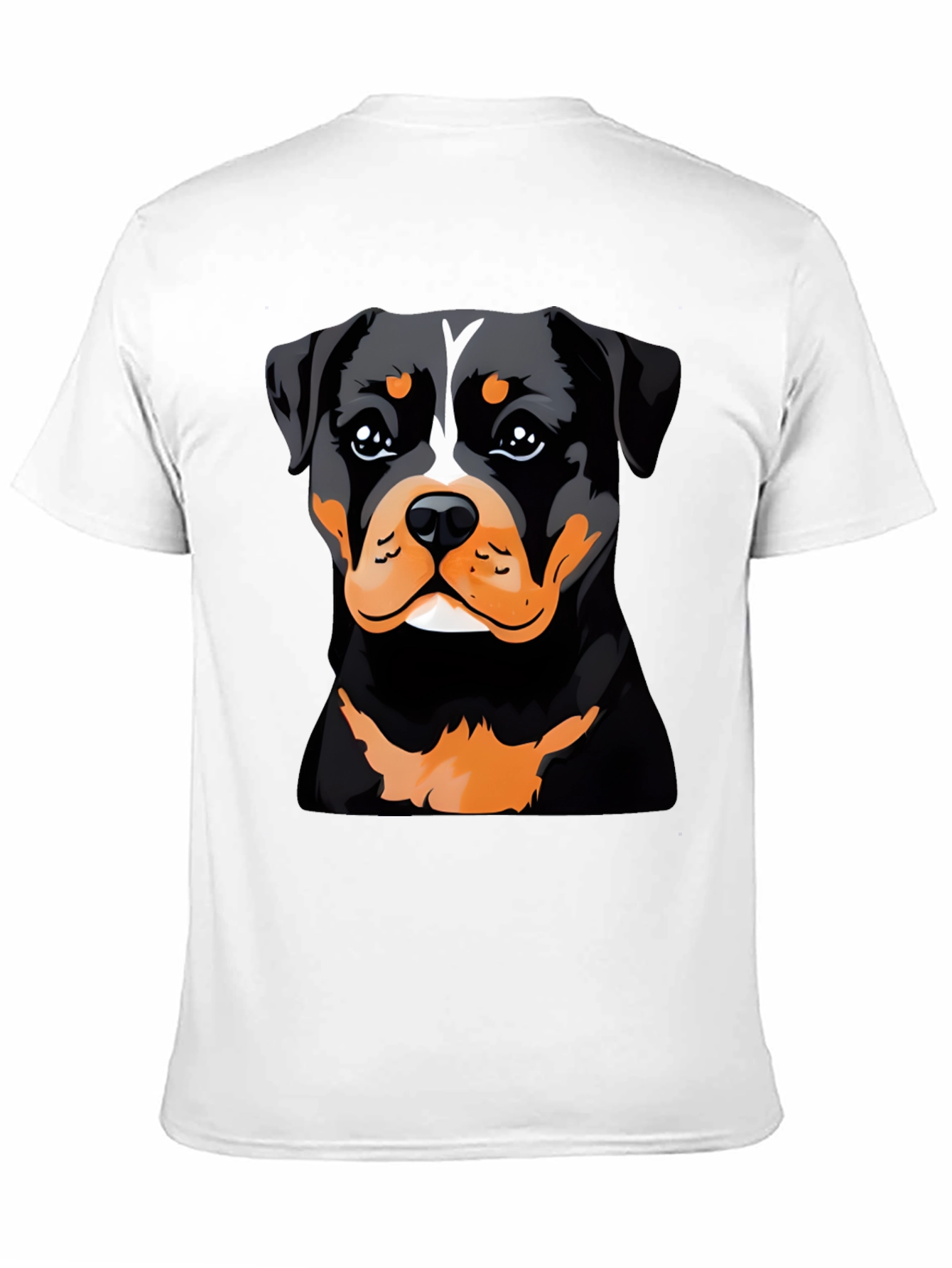 Rottweiler Dog Graphic Print Black T-Shirt