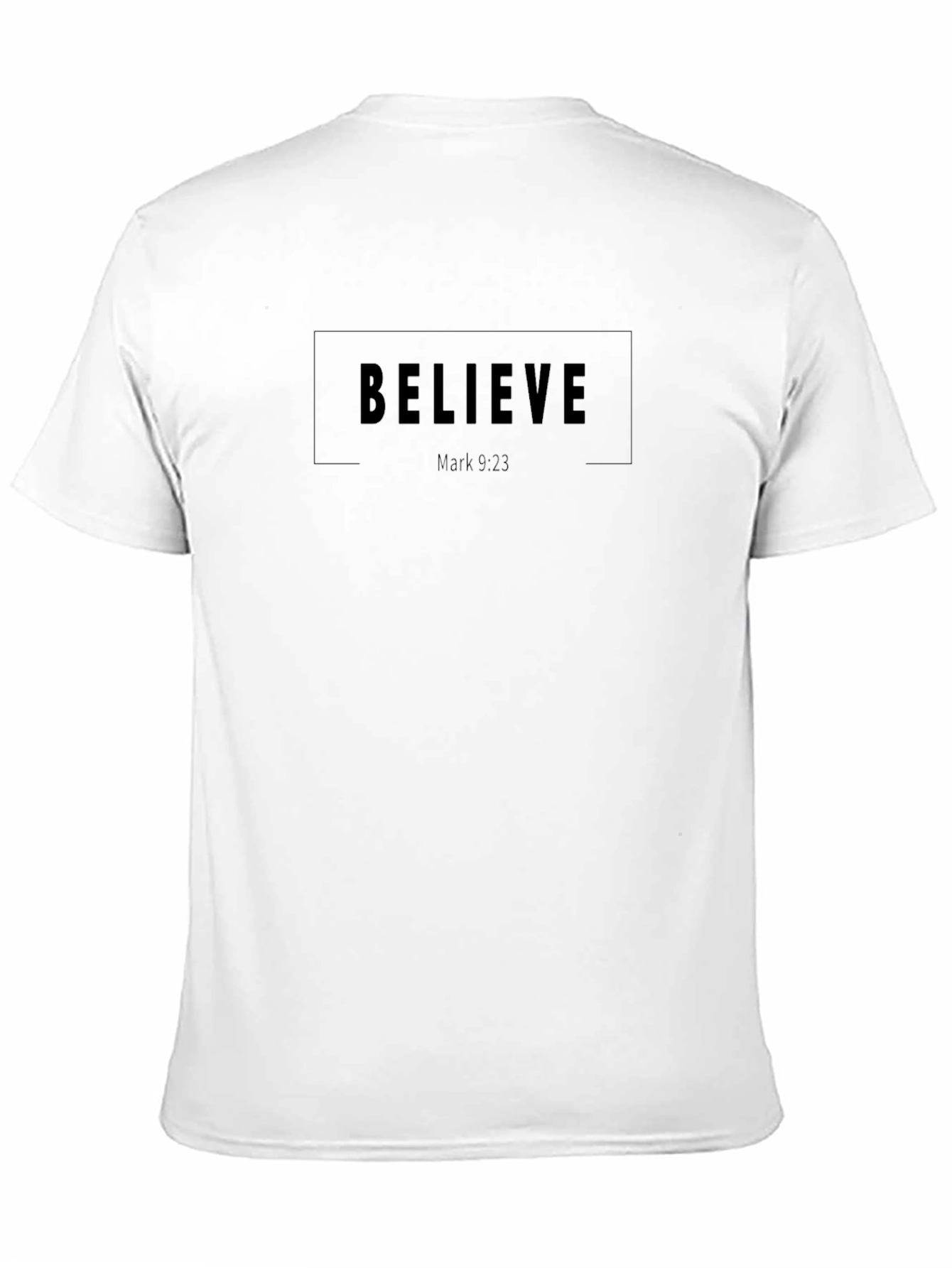 Believe Christian T-Shirt | Mark 9:23 Bible Verse