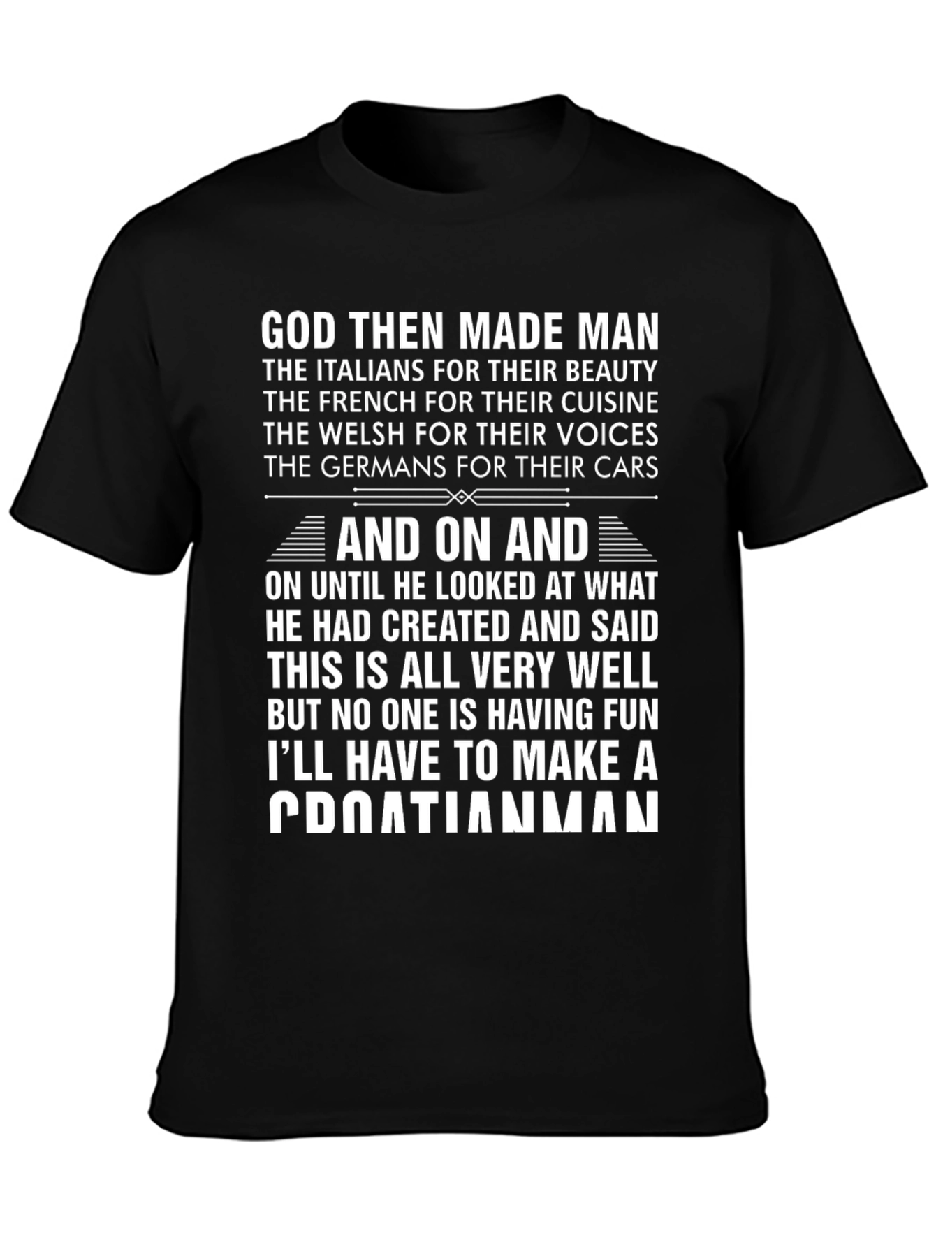 Funny Croatian Man T-Shirt