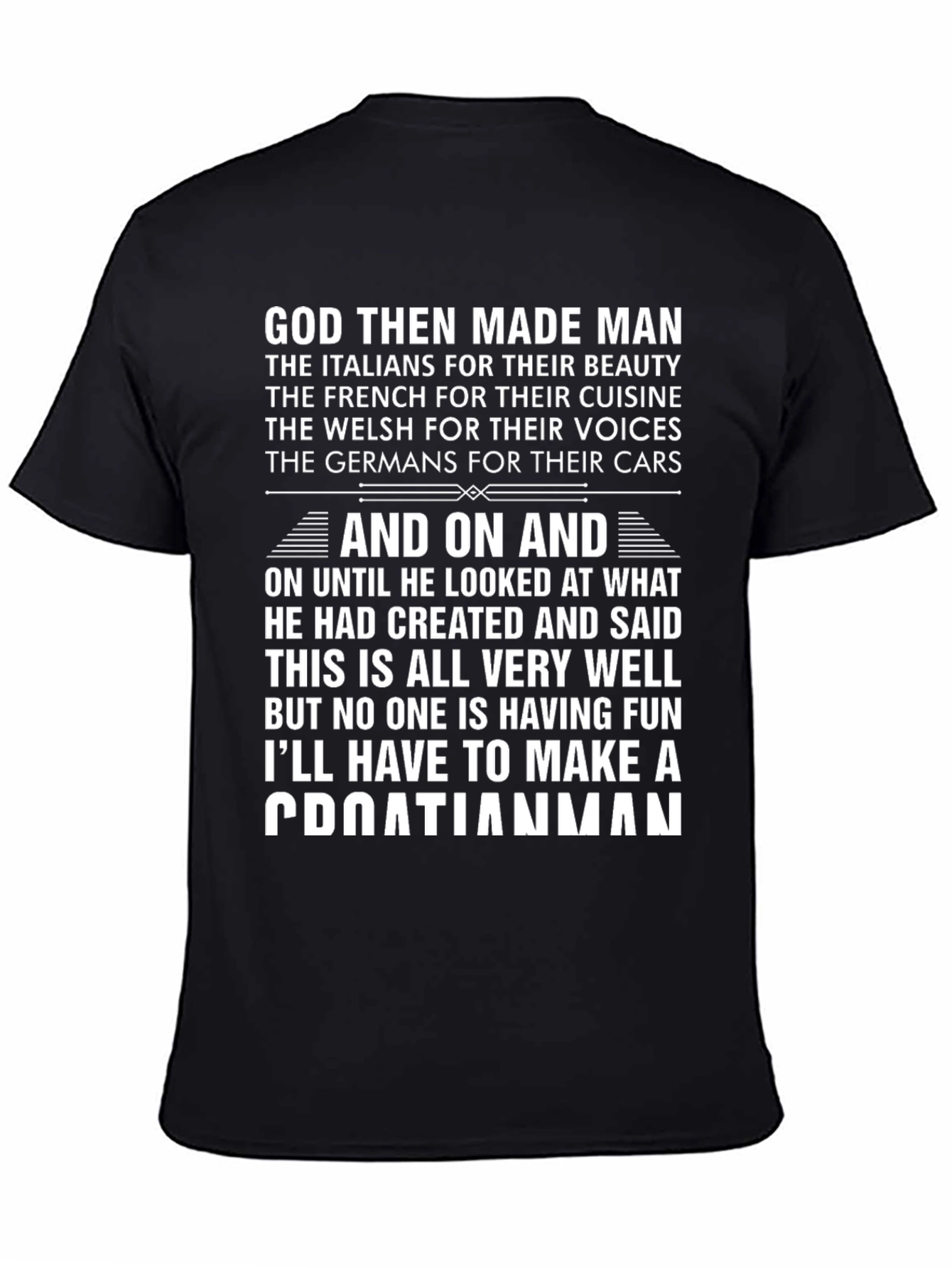 Funny Croatian Man T-Shirt