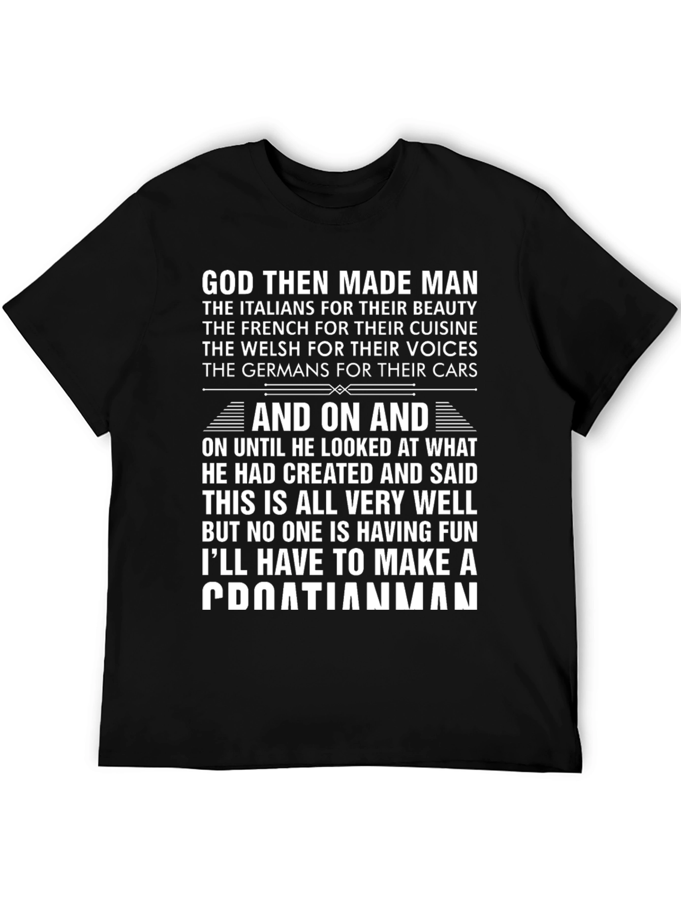 Funny Croatian Man T-Shirt