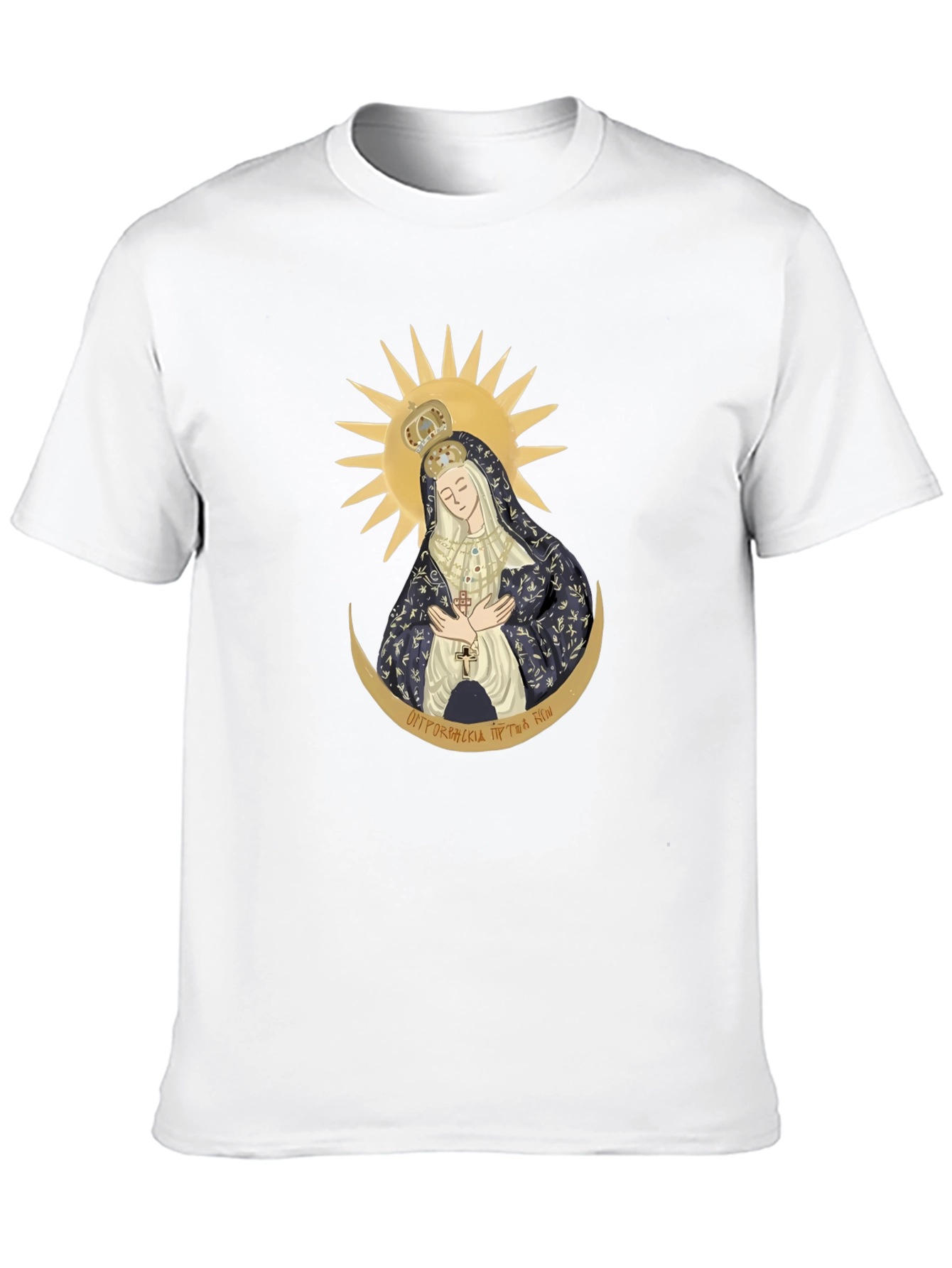 Madonna Graphic Tee - Stylish Religious Art Shirt