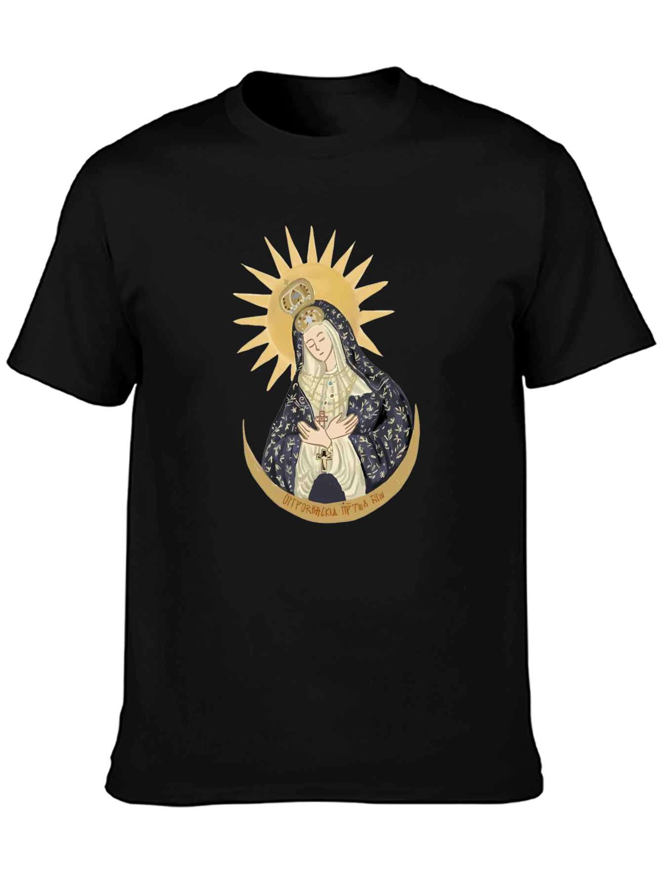 Madonna Graphic Tee - Stylish Religious Art Shirt