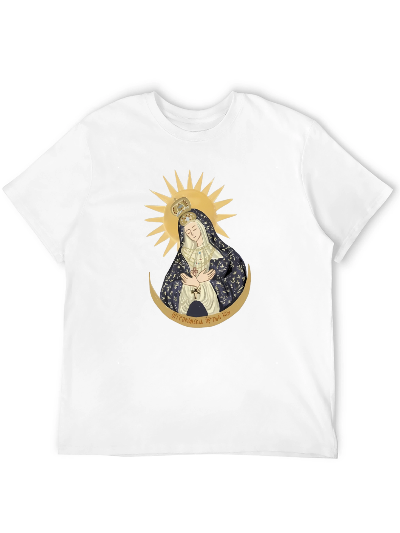 Madonna Graphic Tee - Stylish Religious Art Shirt