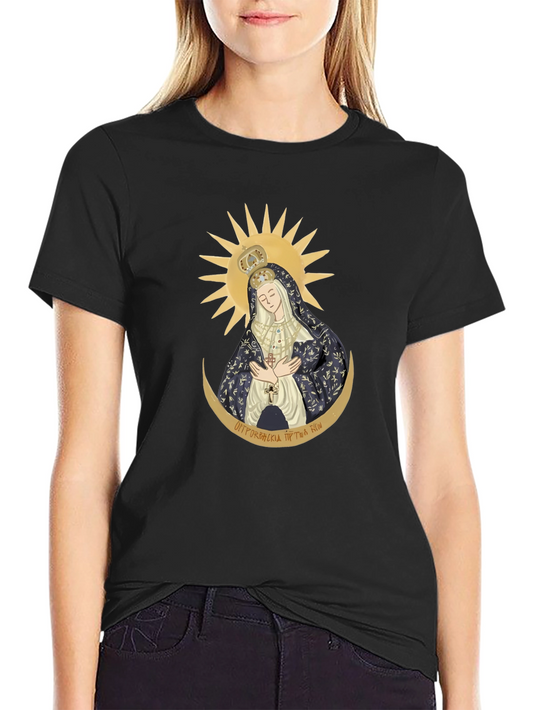 Madonna Graphic Tee - Stylish Religious Art Shirt