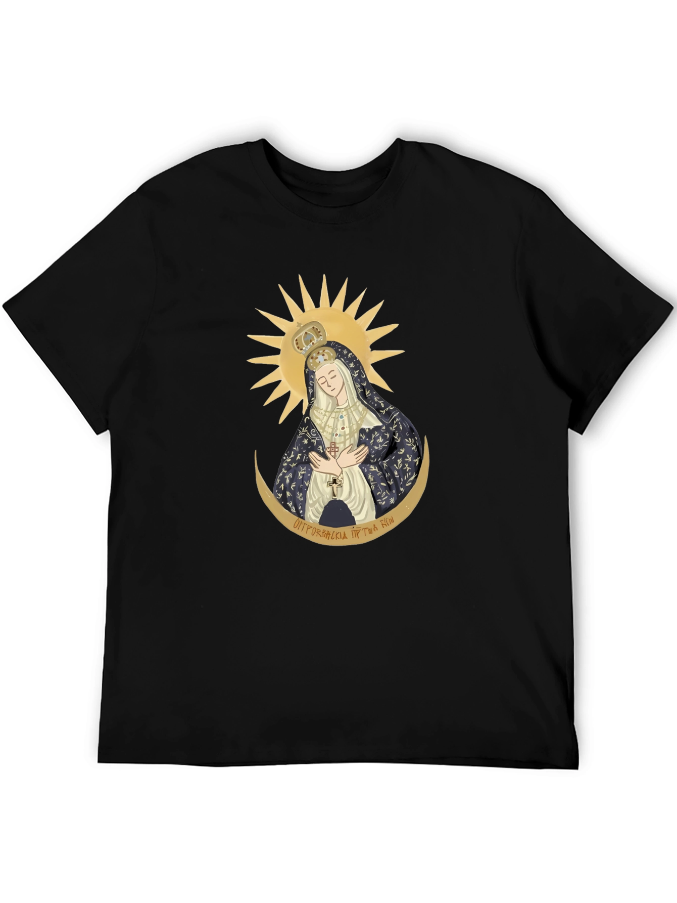 Madonna Graphic Tee - Stylish Religious Art Shirt