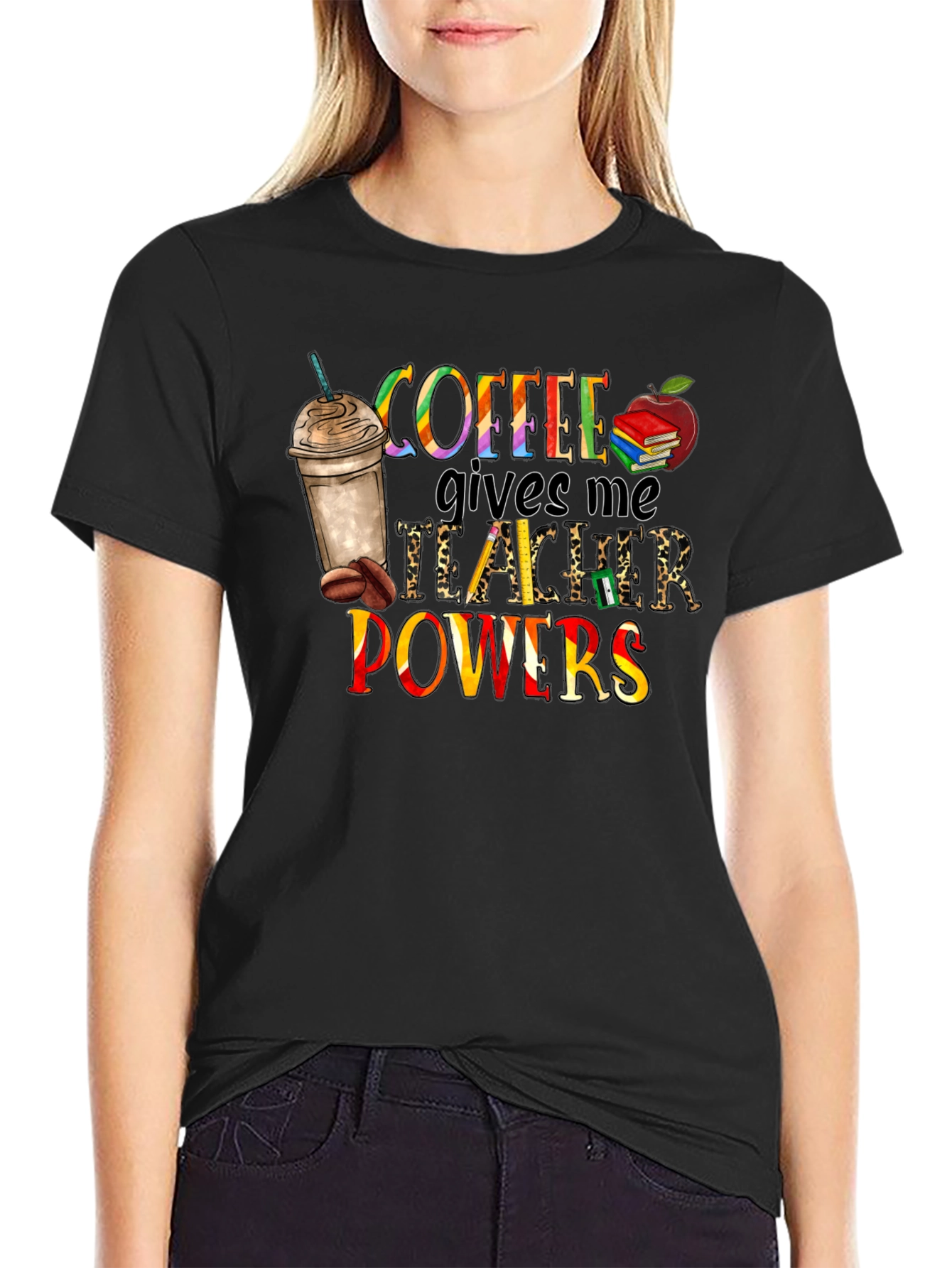 Coffee Teacher Powers Graphic Tee