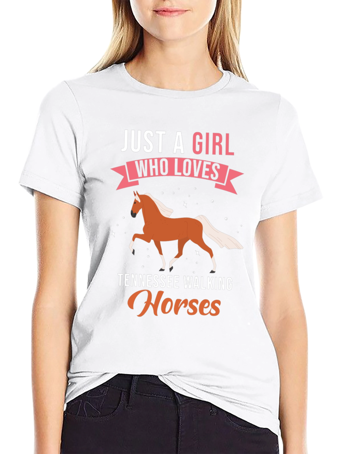 Girl Who Loves Tennessee Walking Horses T-Shirt