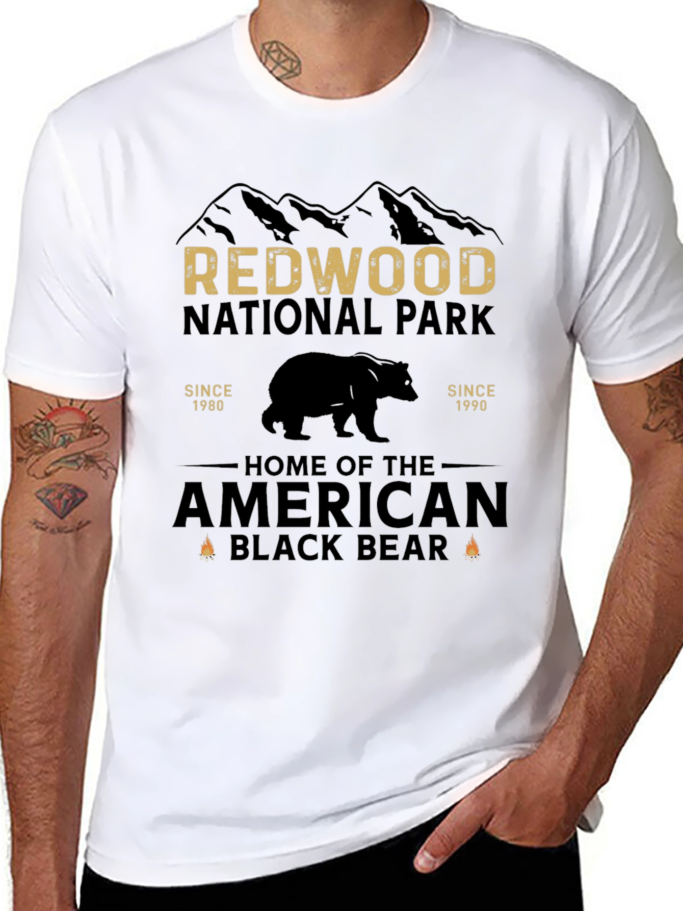Redwood National Park Black Bear Graphic Tee