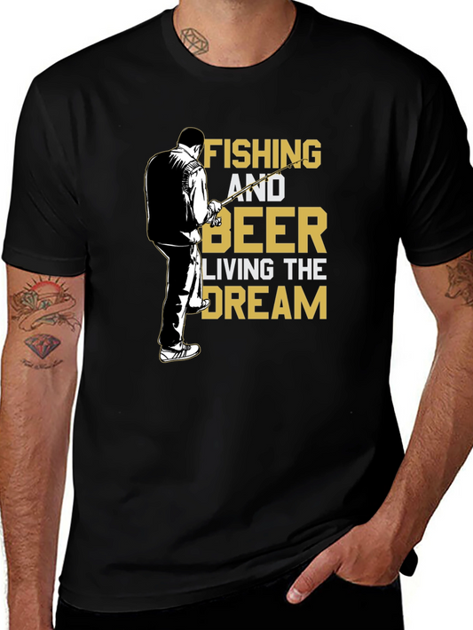 Fishing and Beer T-Shirt - Living the Dream Tee