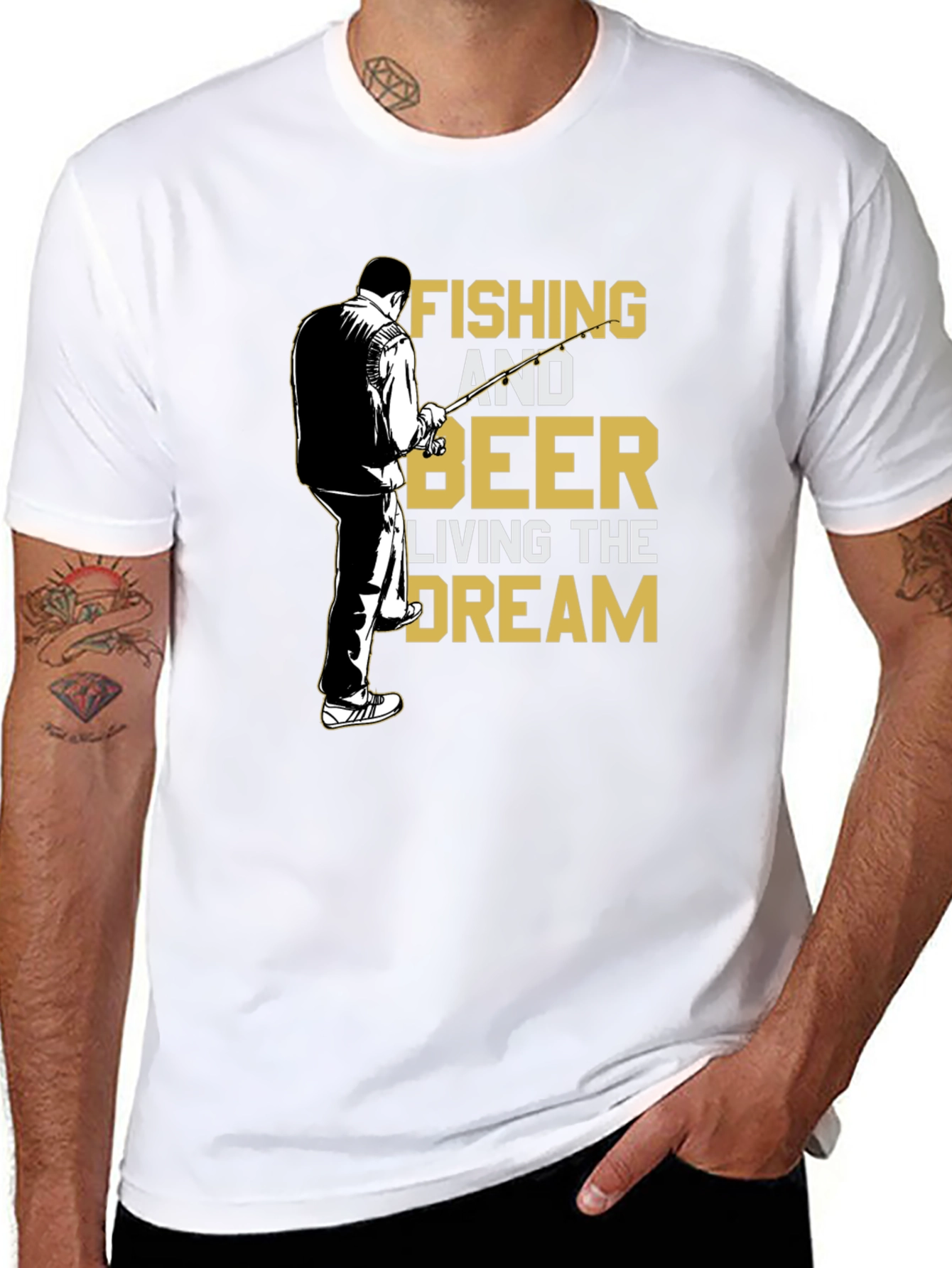 Fishing and Beer T-Shirt - Living the Dream Tee
