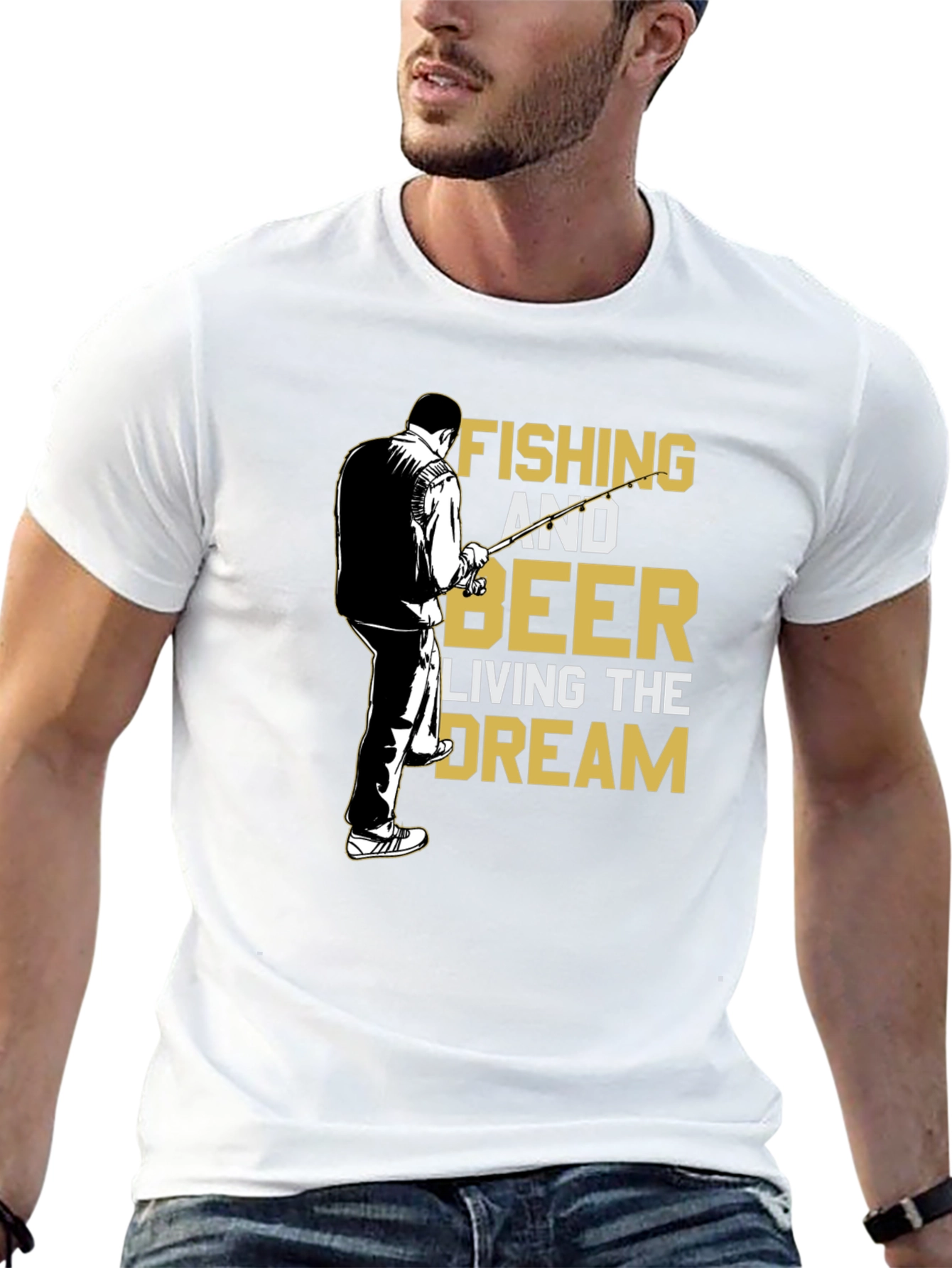 Fishing and Beer T-Shirt - Living the Dream Tee