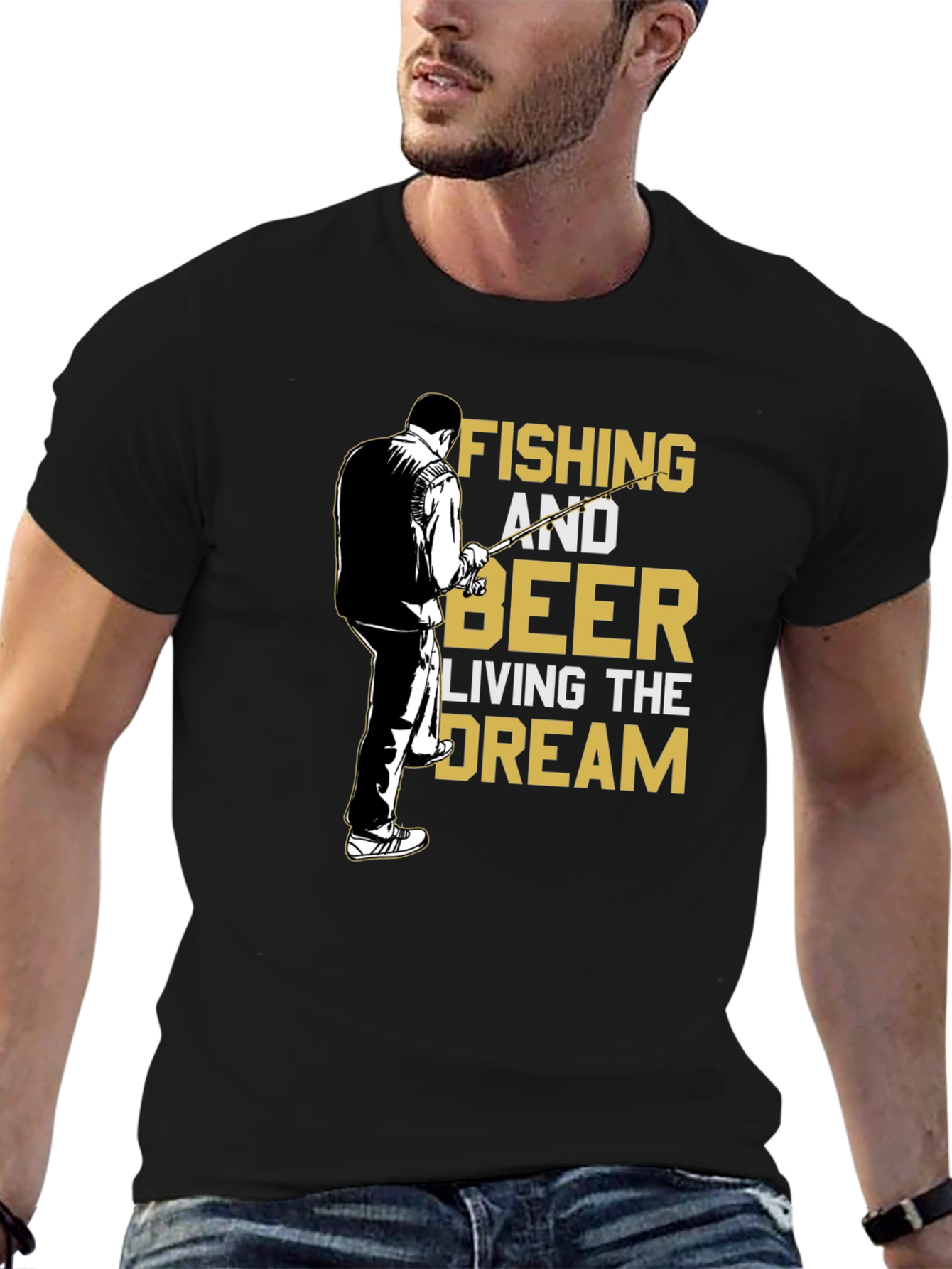 Fishing and Beer T-Shirt - Living the Dream Tee
