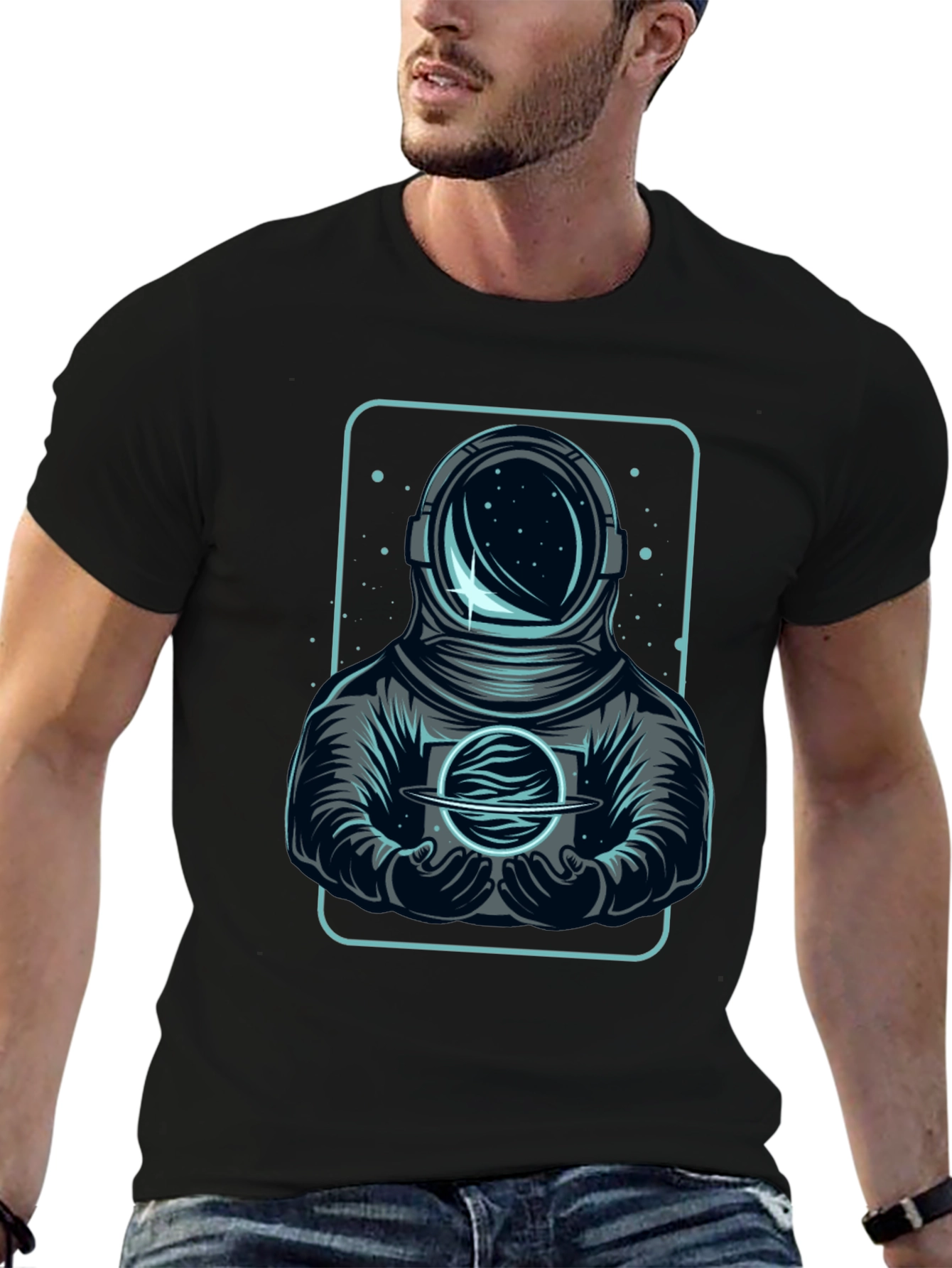 Astronaut Graphic T-Shirt - Space Explorer Design
