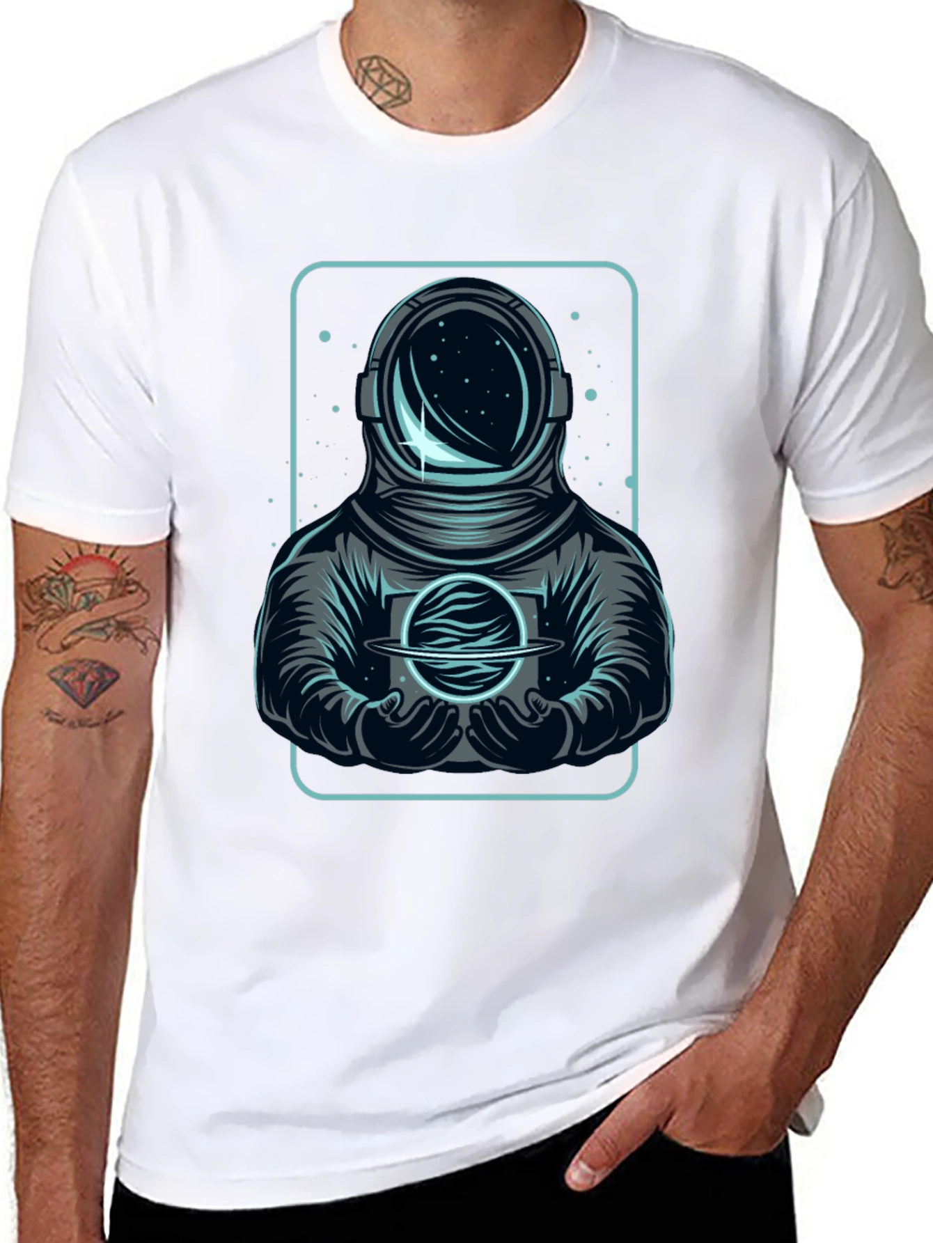 Astronaut Graphic T-Shirt - Space Explorer Design