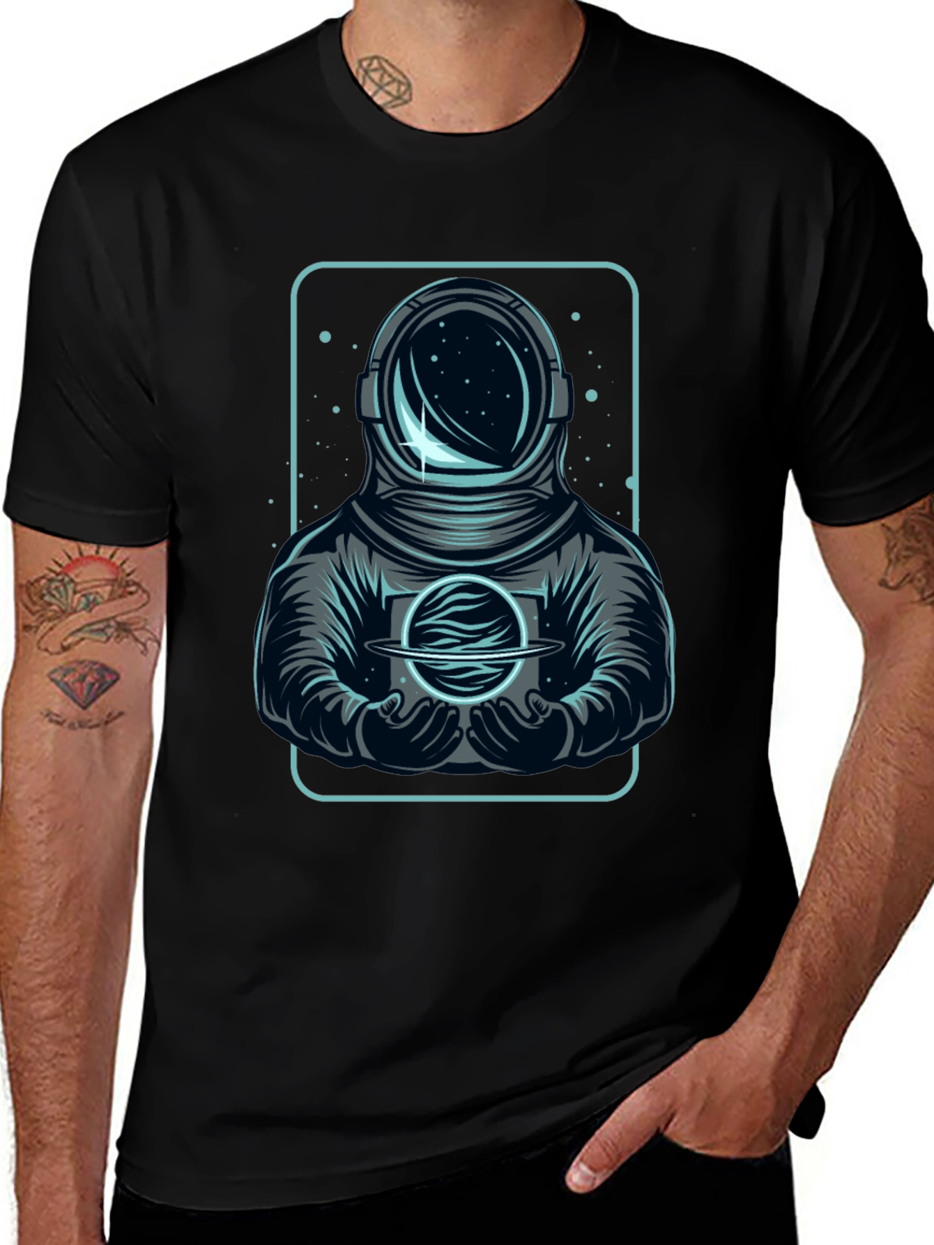 Astronaut Graphic T-Shirt - Space Explorer Design