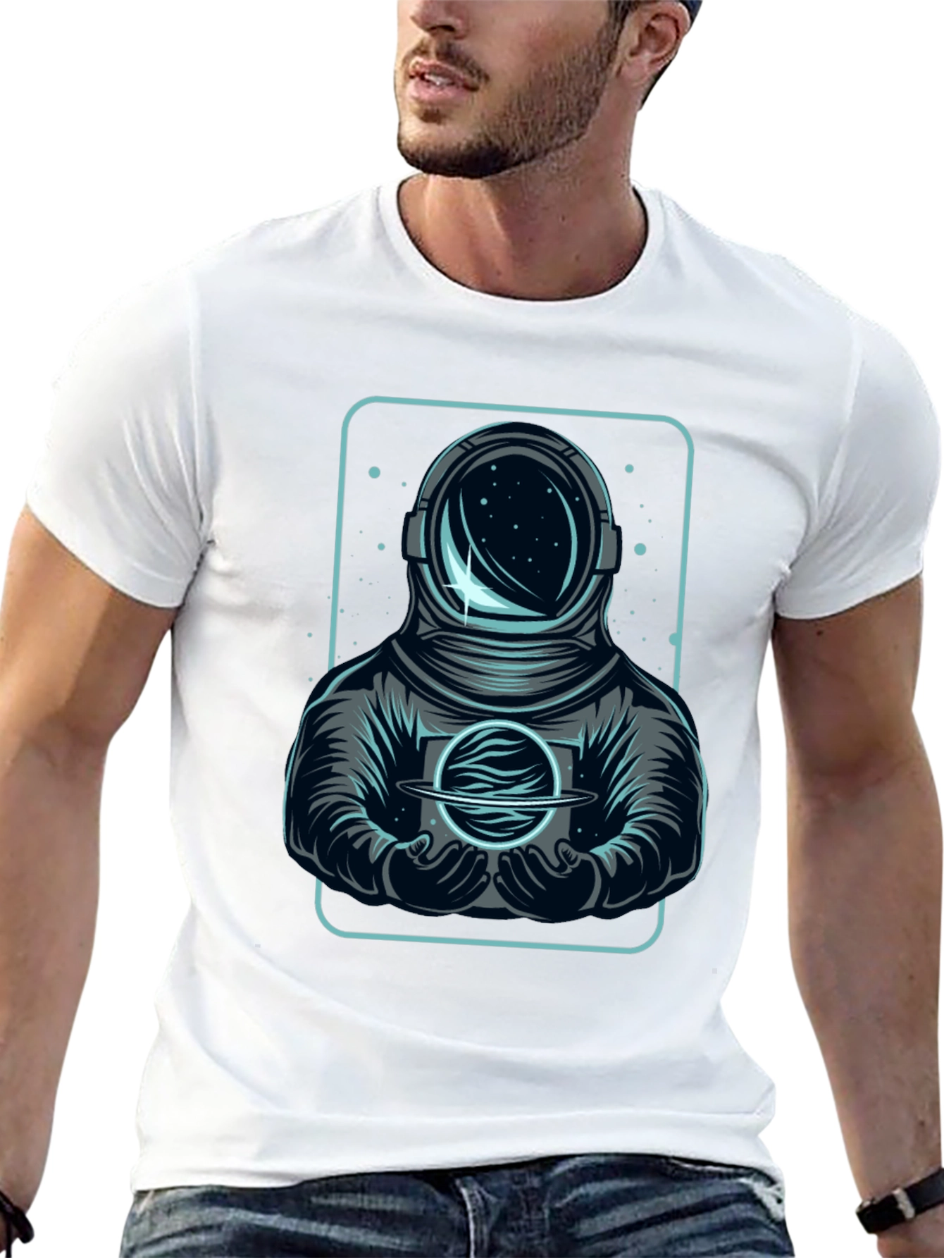 Astronaut Graphic T-Shirt - Space Explorer Design