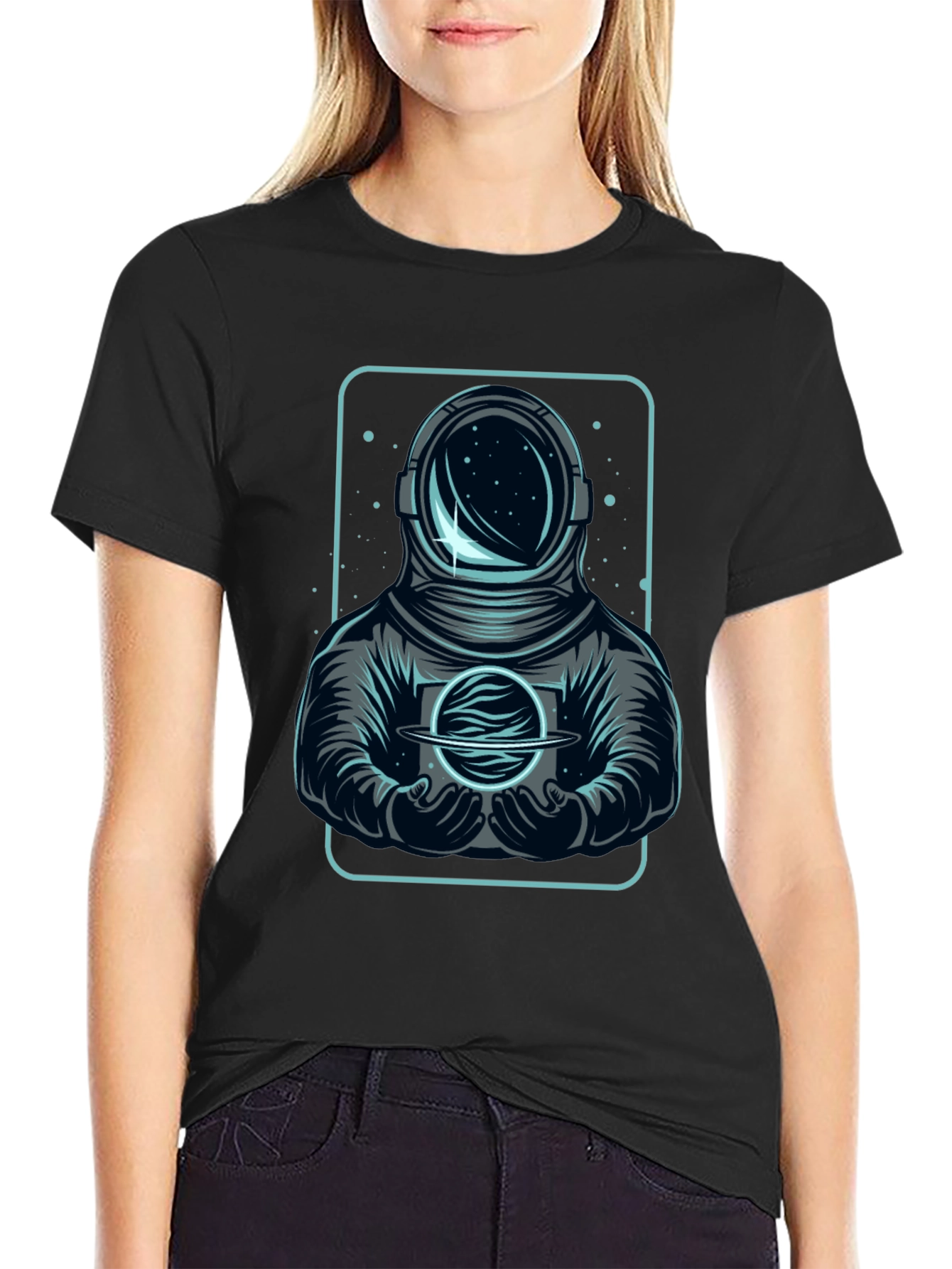 Astronaut Graphic T-Shirt - Space Explorer Design