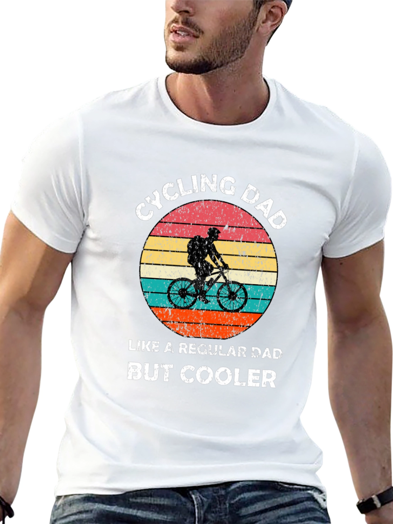 Cycling Dad T-Shirt - Retro Design