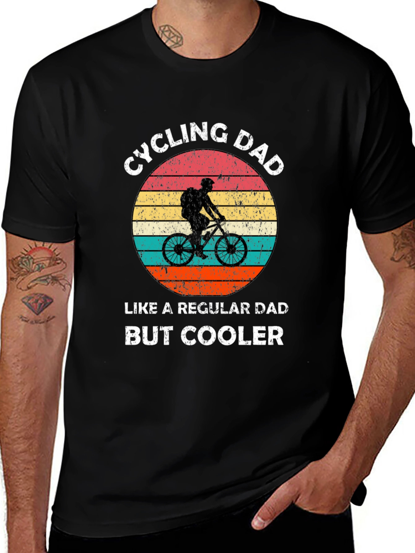 Cycling Dad T-Shirt - Retro Design