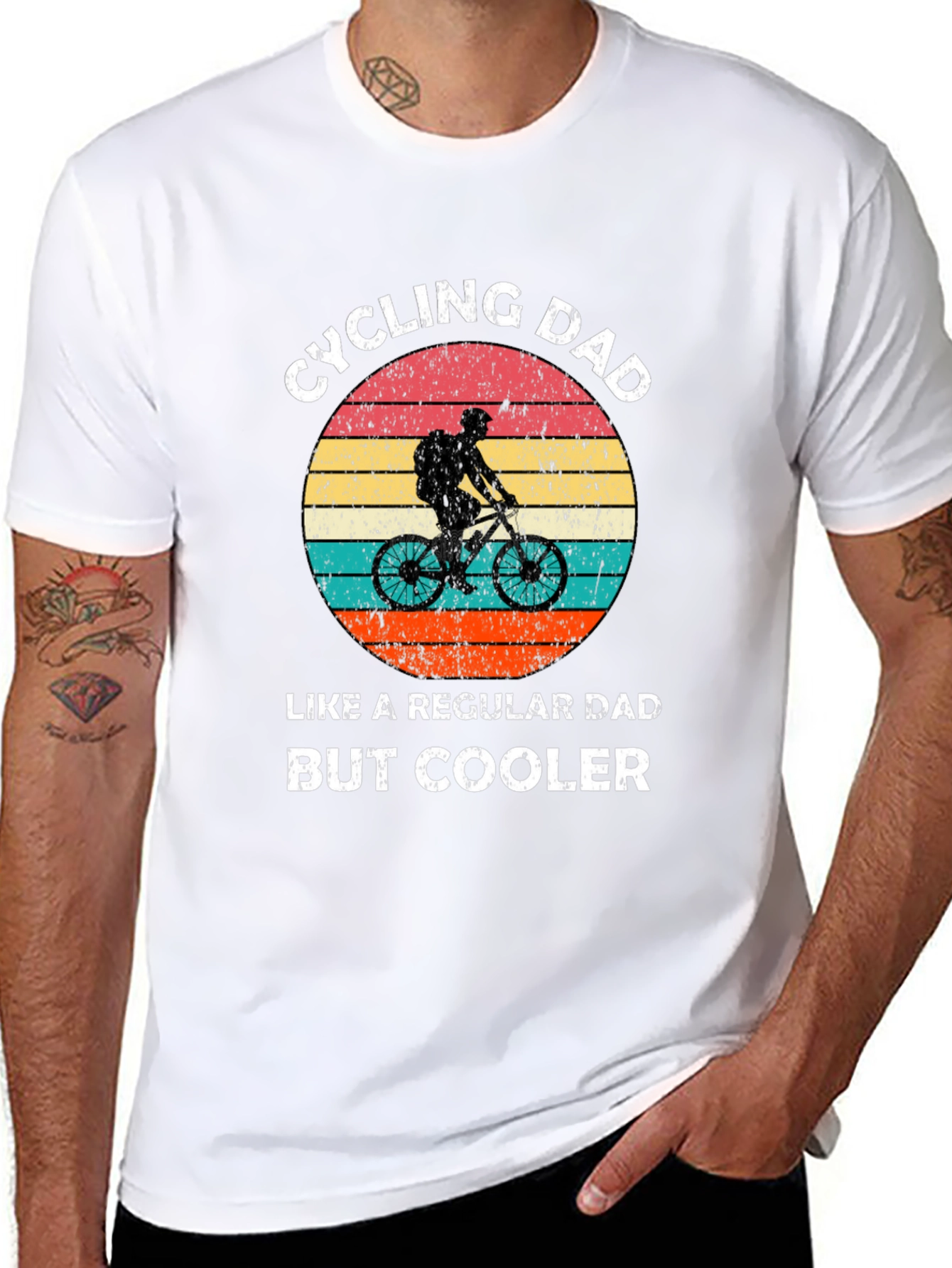 Cycling Dad T-Shirt - Retro Design