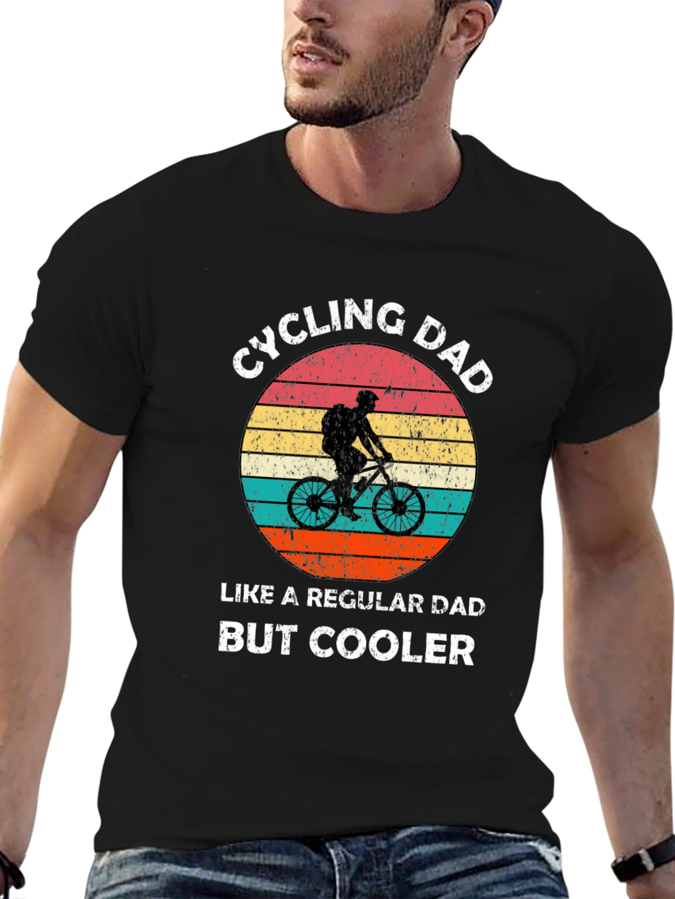 Cycling Dad T-Shirt - Retro Design