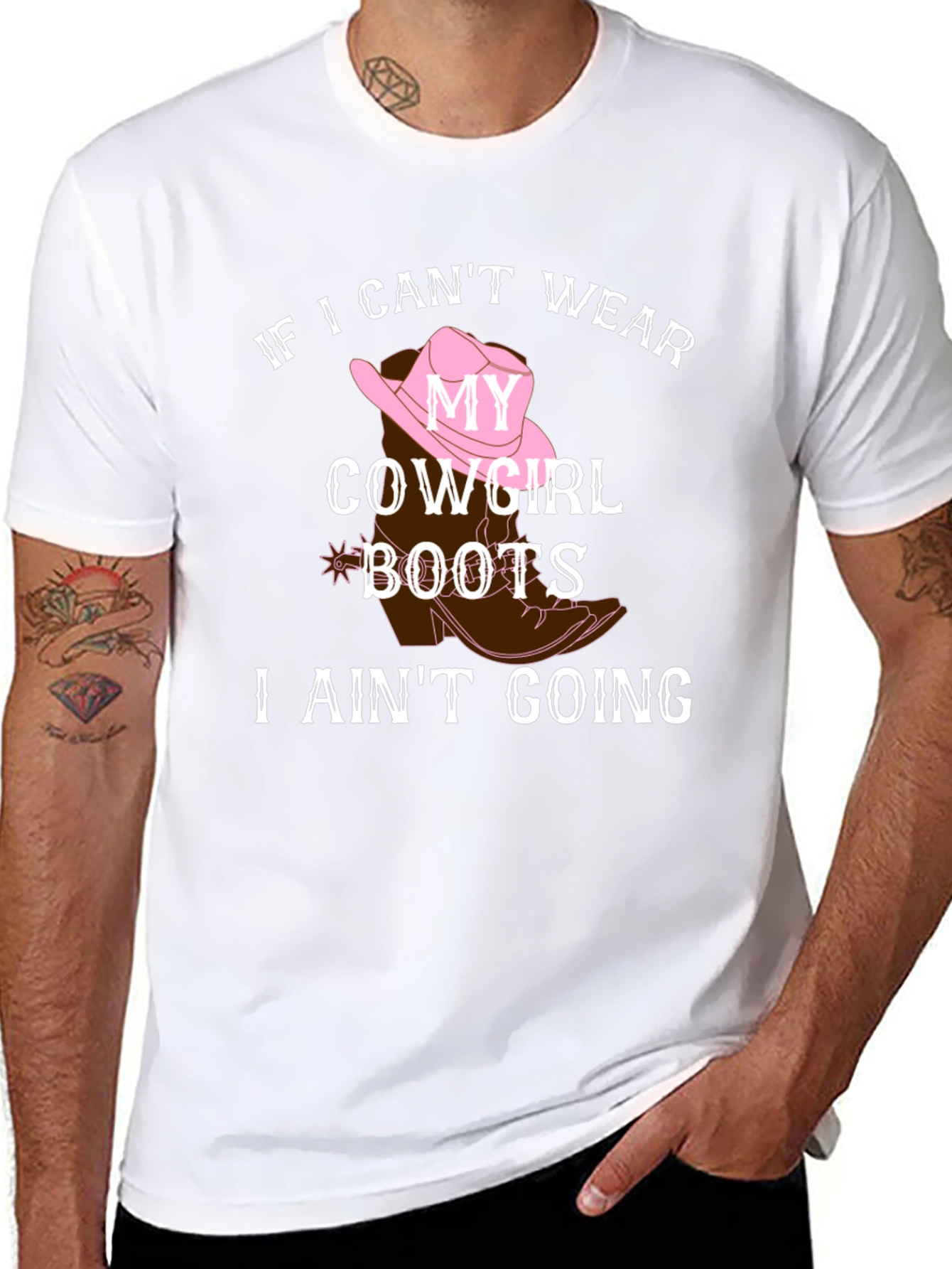 Cowgirl Boots Graphic Tee - Country Style Shirt